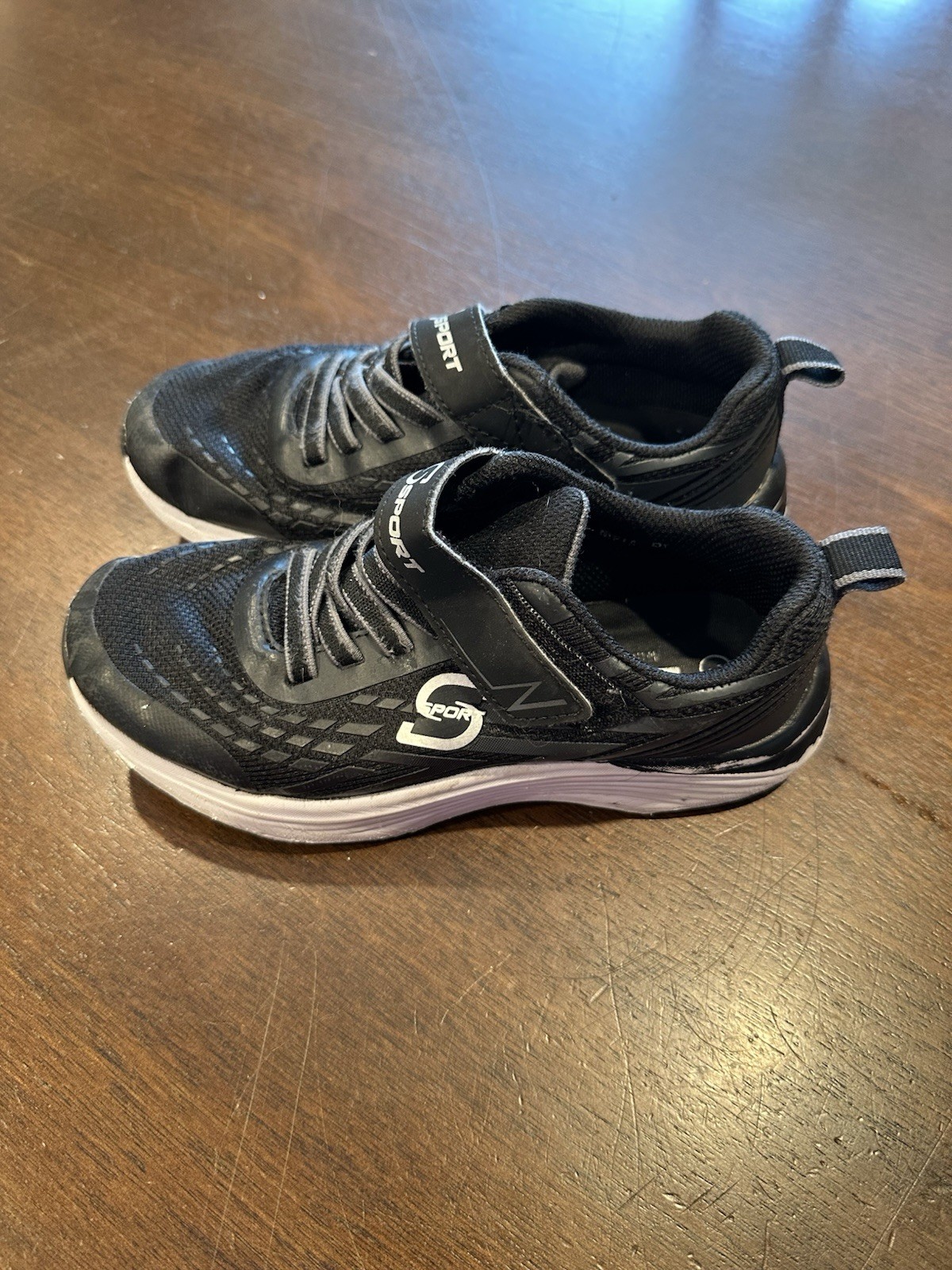 S Sport by Skechers Boys Black Hook & Loop Mesh Foam Sneakers 1