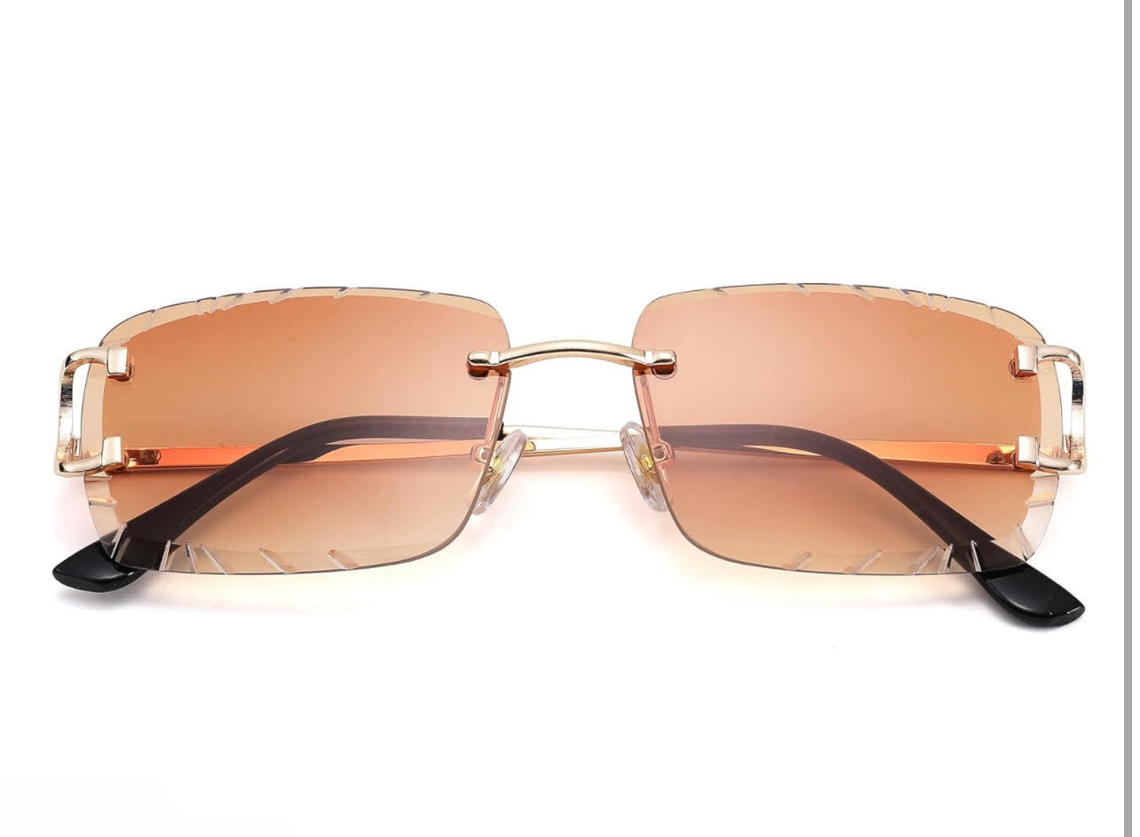 Sunglasses Framless Men Square Classic Retro Style Outdoor Hip Hop Migos Clear