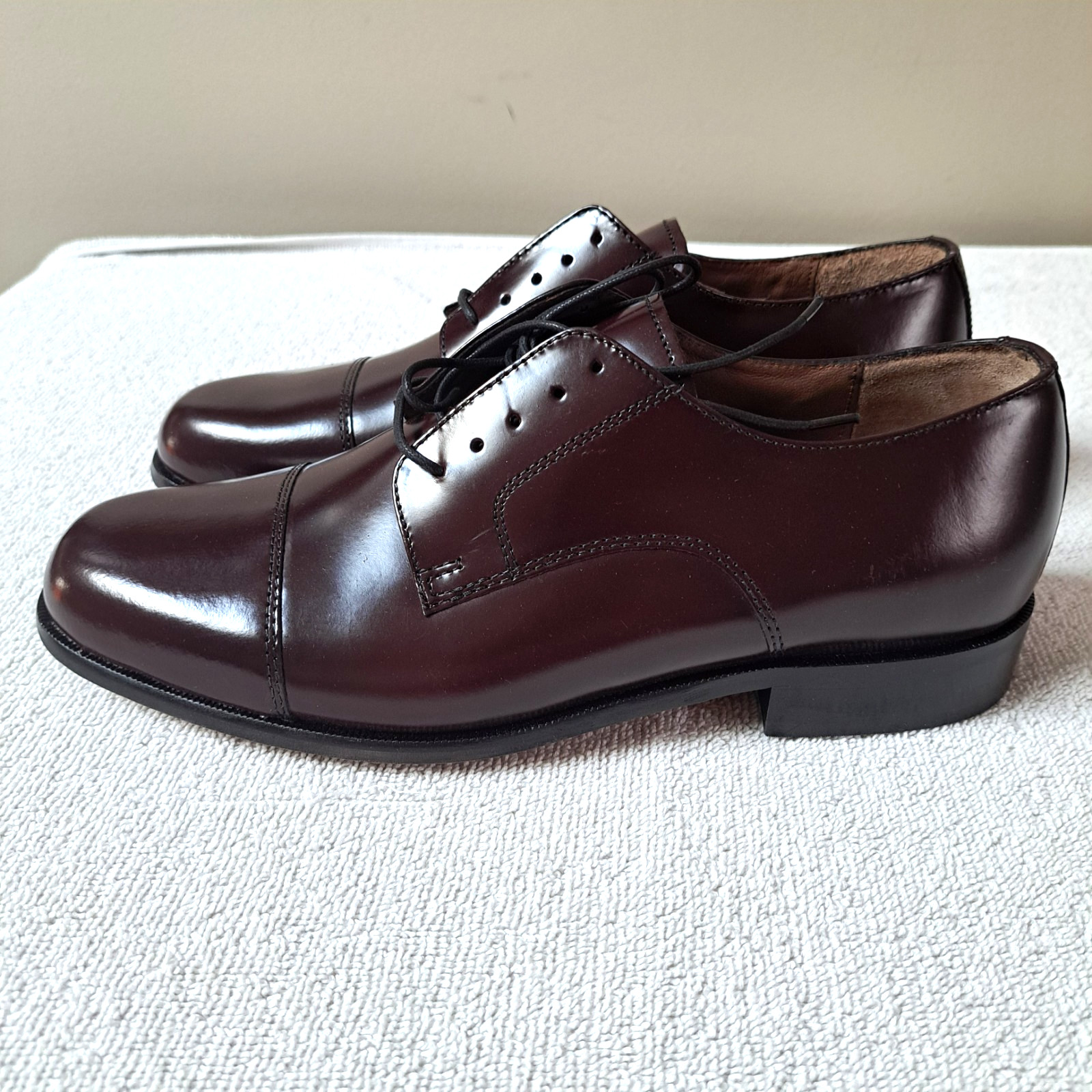 NWOB! BOSTONIAN Burgundy 20398 Flex Cap Toe AKRON 20398 Lace Oxford Shoes 9 M