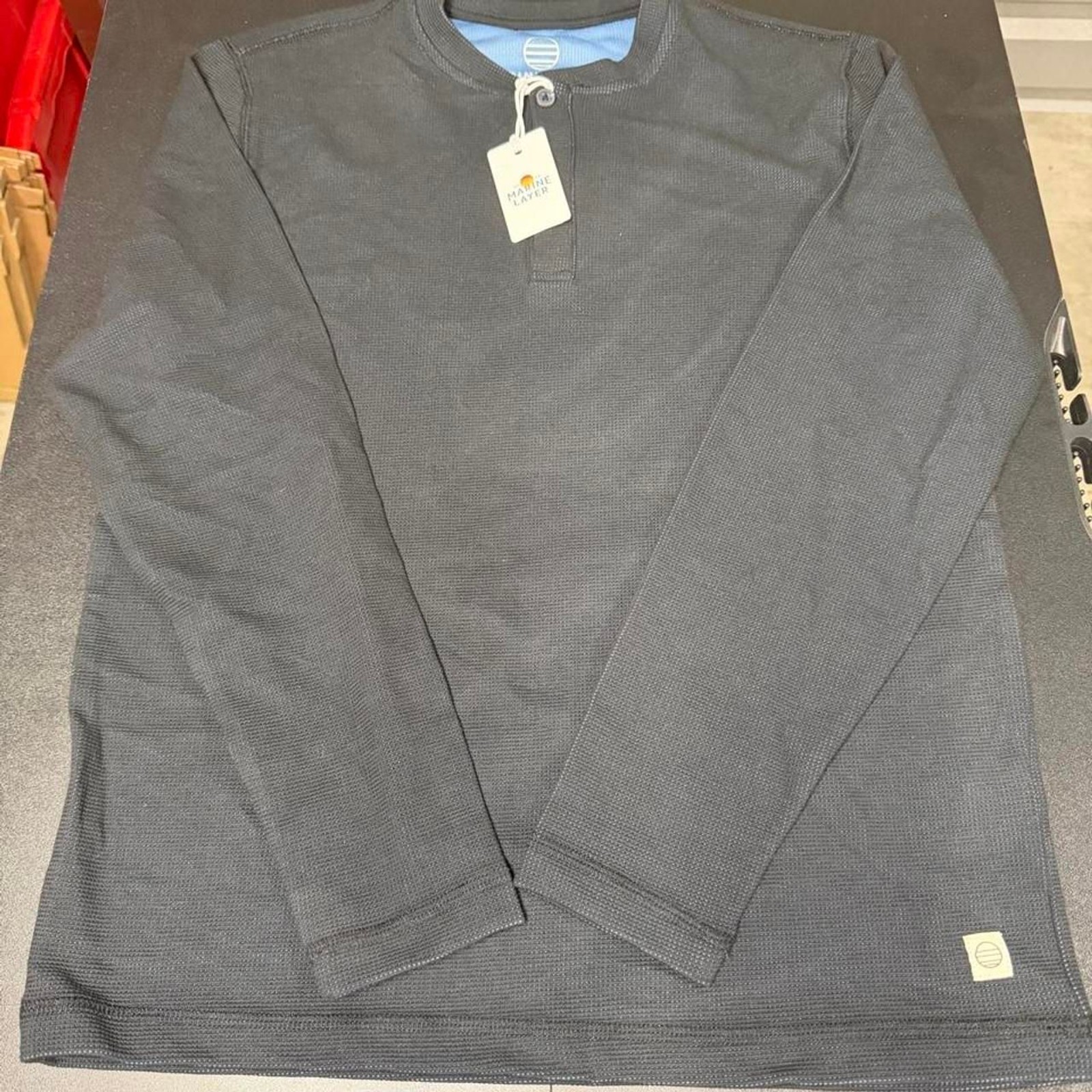 Marine-layer Men’s Navy and Black Shirt