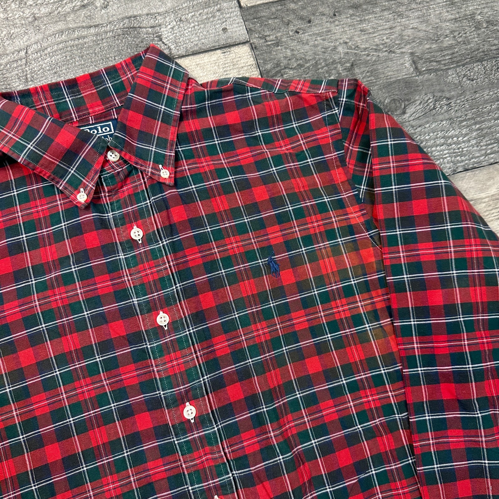 Polo Ralph Lauren Custom Fit Long Sleeve Shirt Multicoloured Mens Large