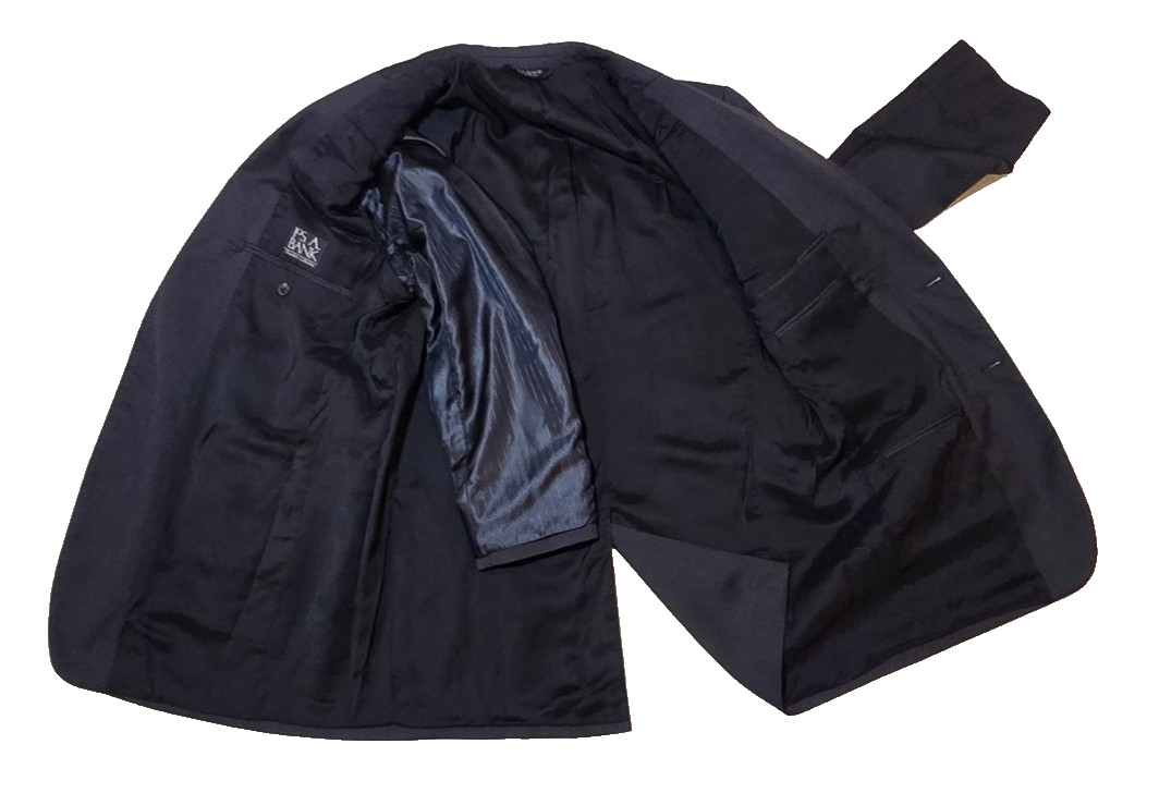 Jos. A. Bank Traveler’s Collection 44 L Wool Charcoal Black Sport Coat Sharp!
