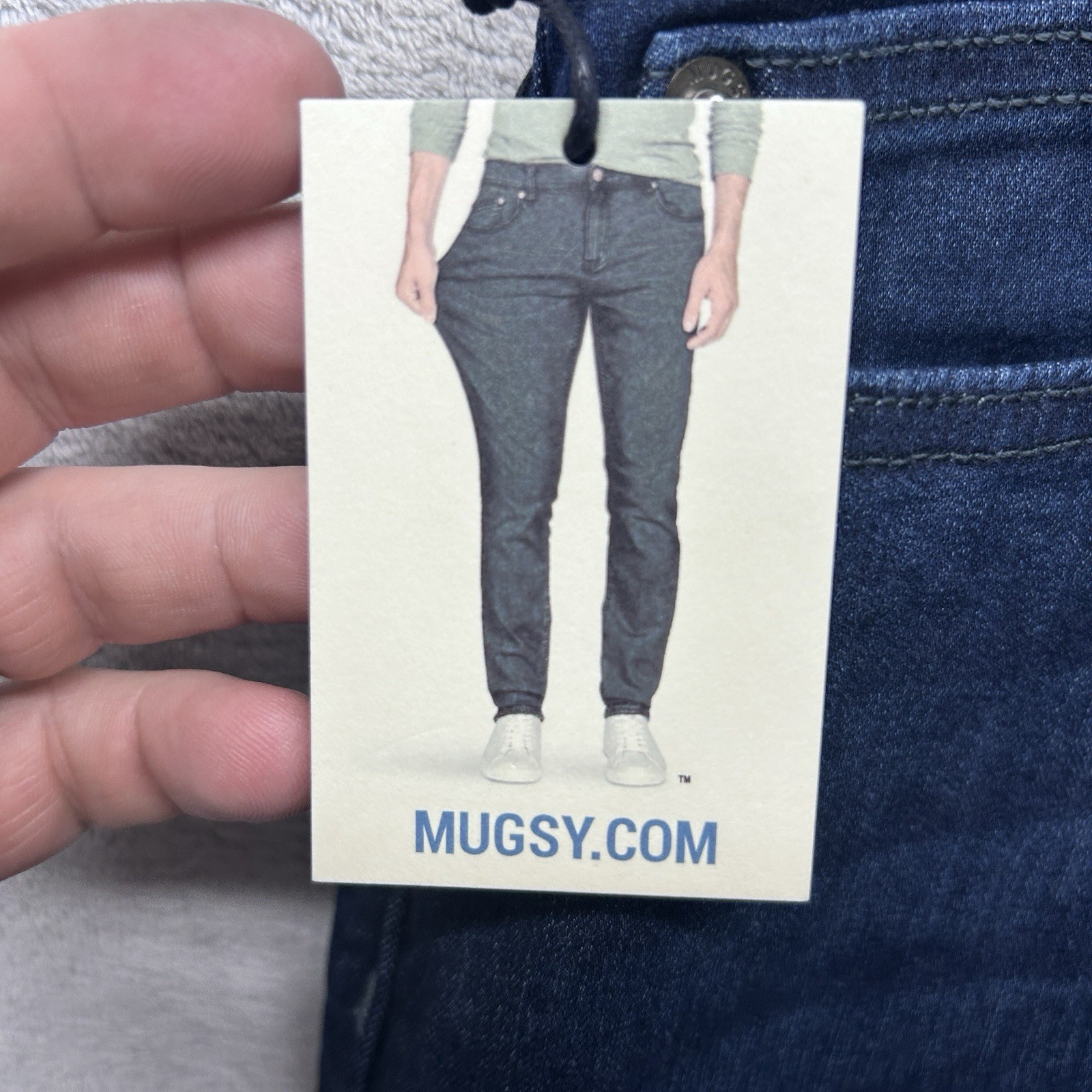 Mugsy Fultons Jeans Men’s 32×34 Blue Denim Stretch 5-Pocket Casual FLX3NFU.