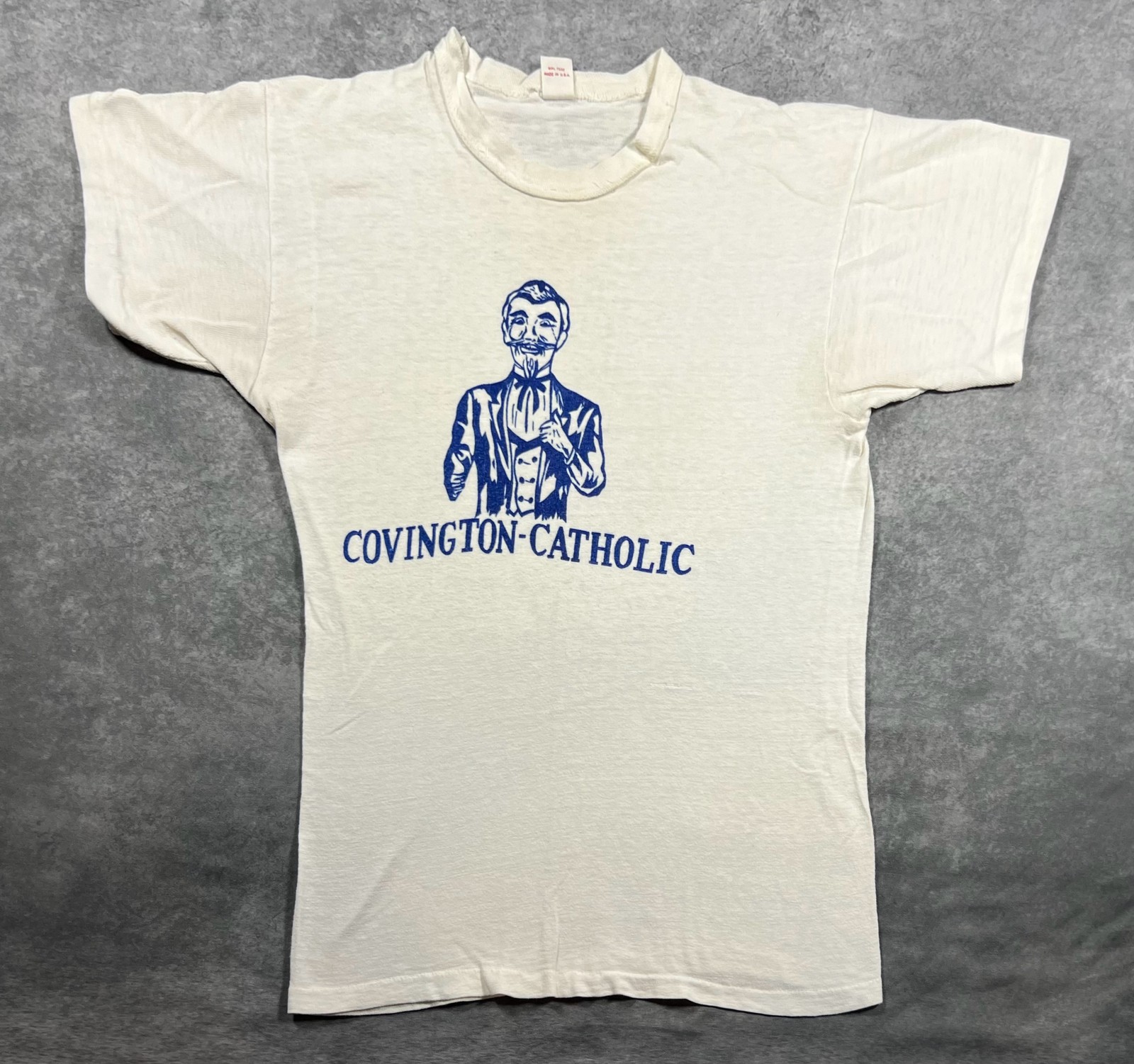Vintage 50s Russell Southern co Covington Catholic T-Shirt Size M Rare