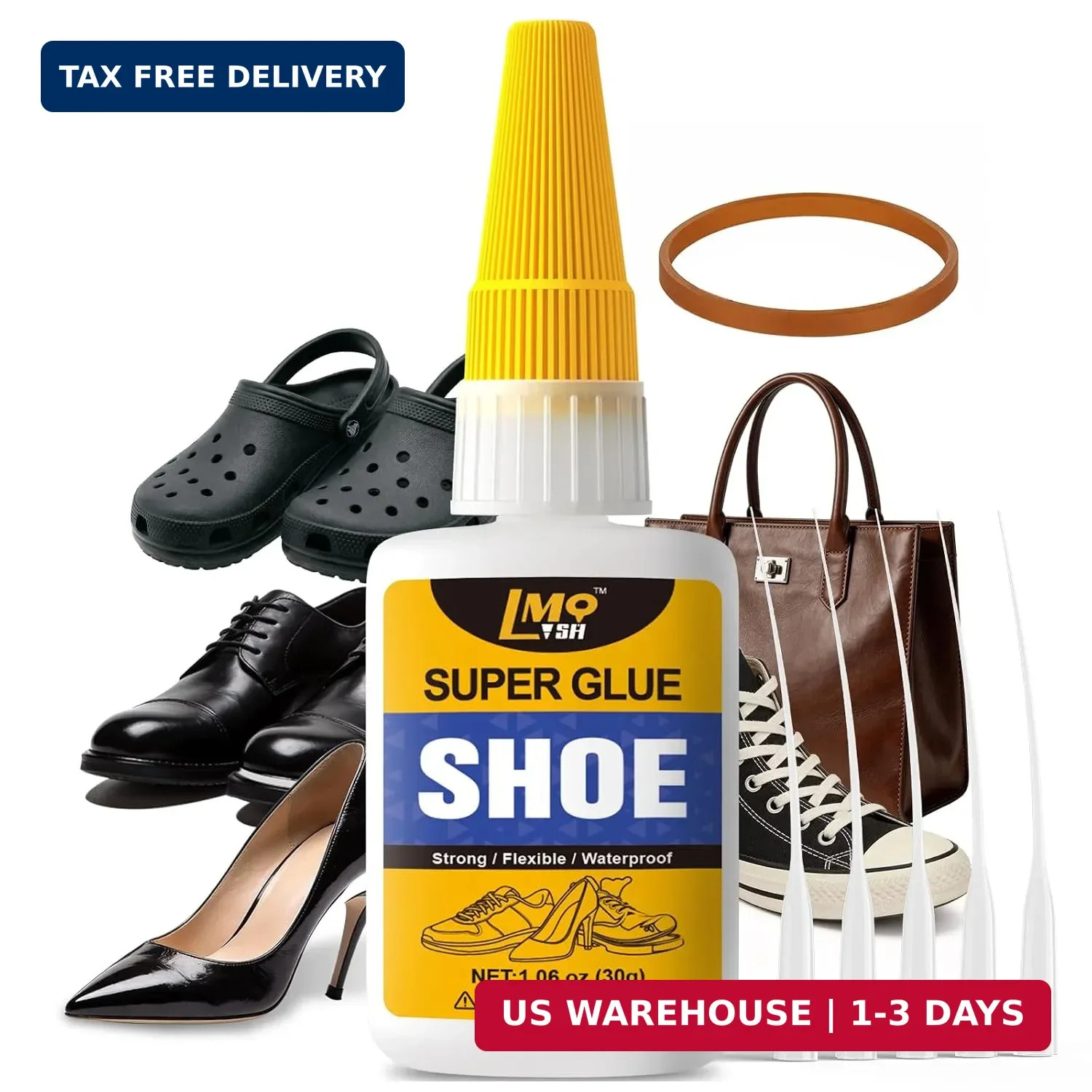 Shoe Glue Sole Repair, Heavy Duty Super Glue for Shoes Boot Sneakers Heels Water