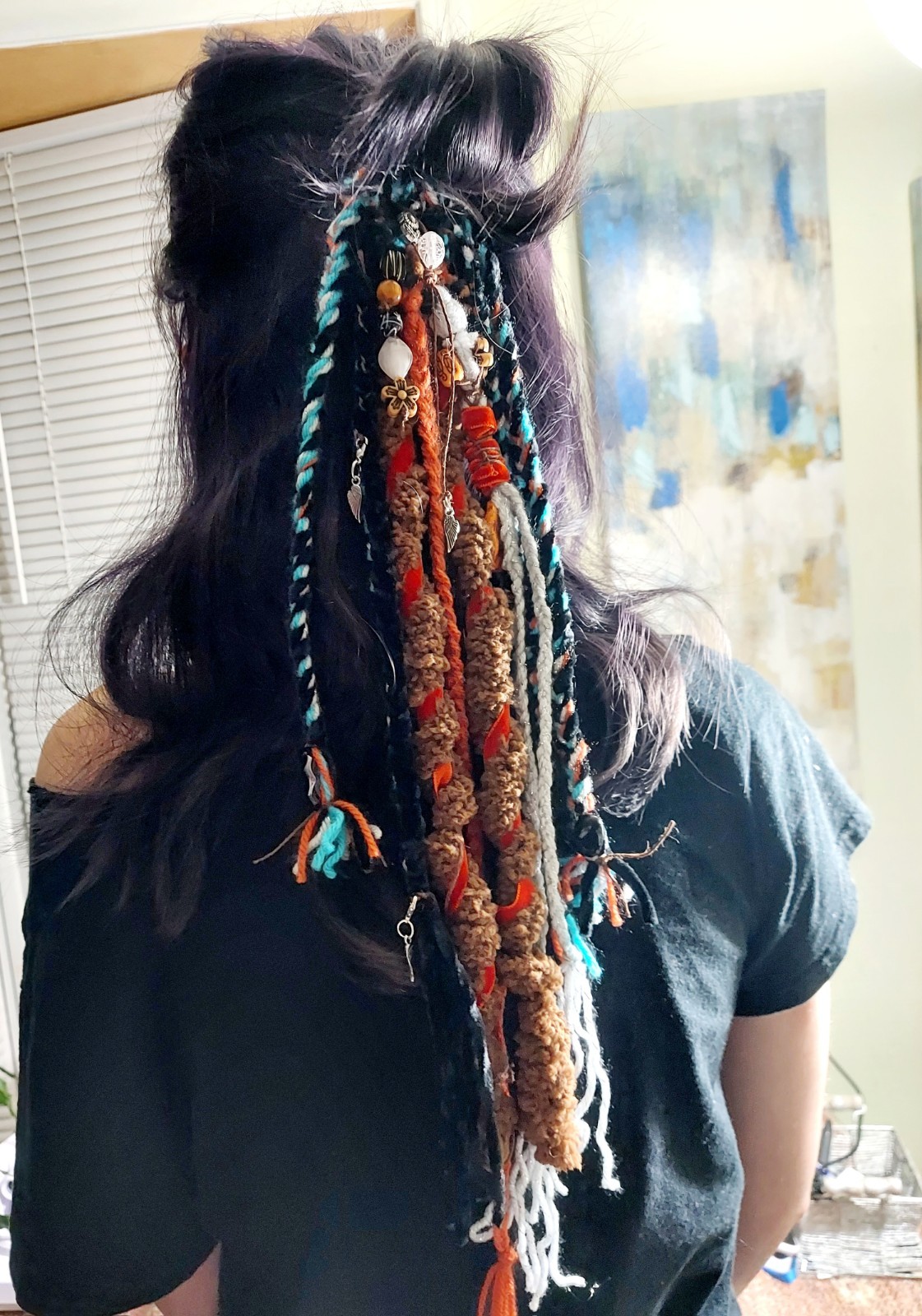 TKsTreasures Bohemian Style Hand-made Ponytail Accessory Long DREAD, 15-18 in.