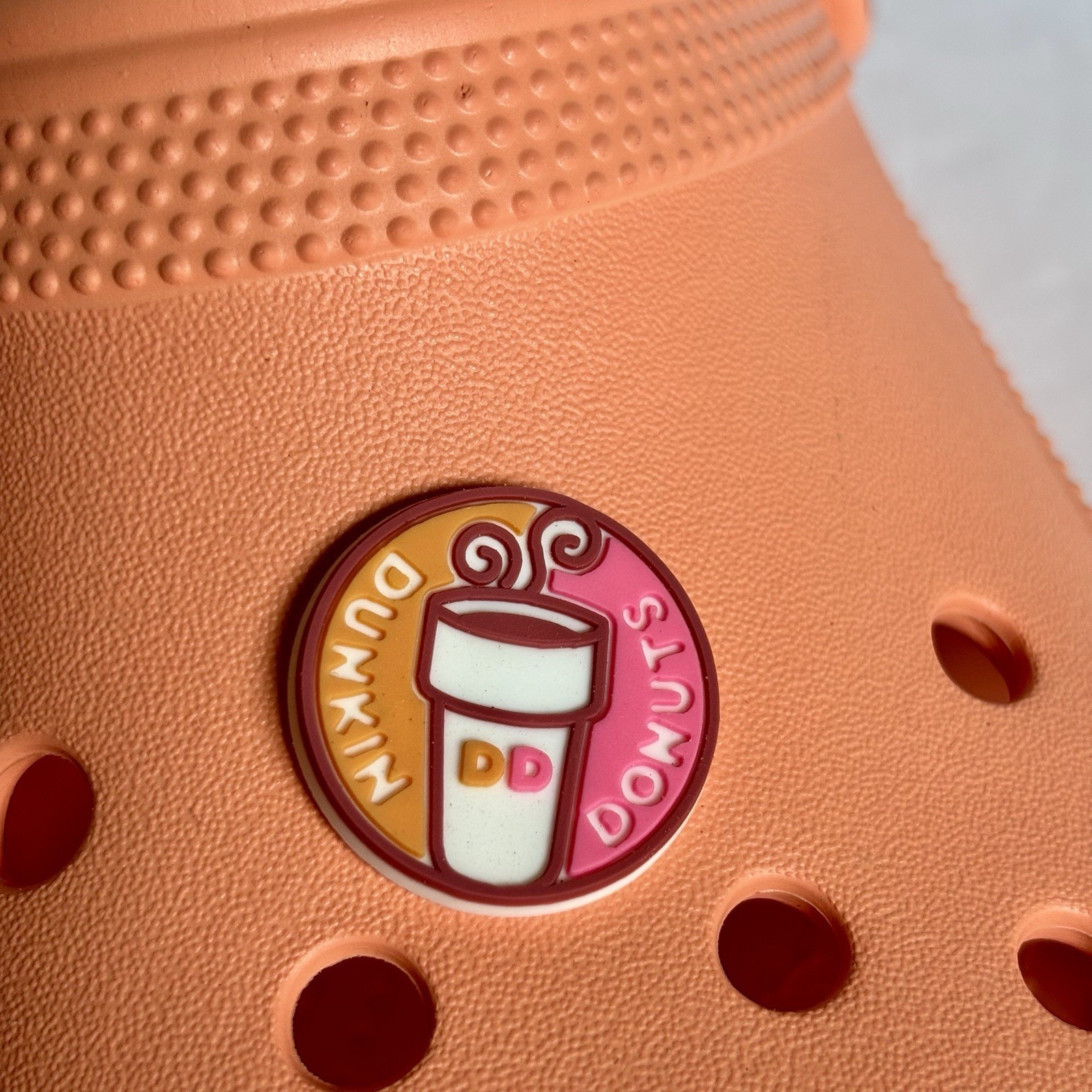 Crocs Classic Platform Clogs Papaya Orange Women’s 11 Dunkin Donuts EUC