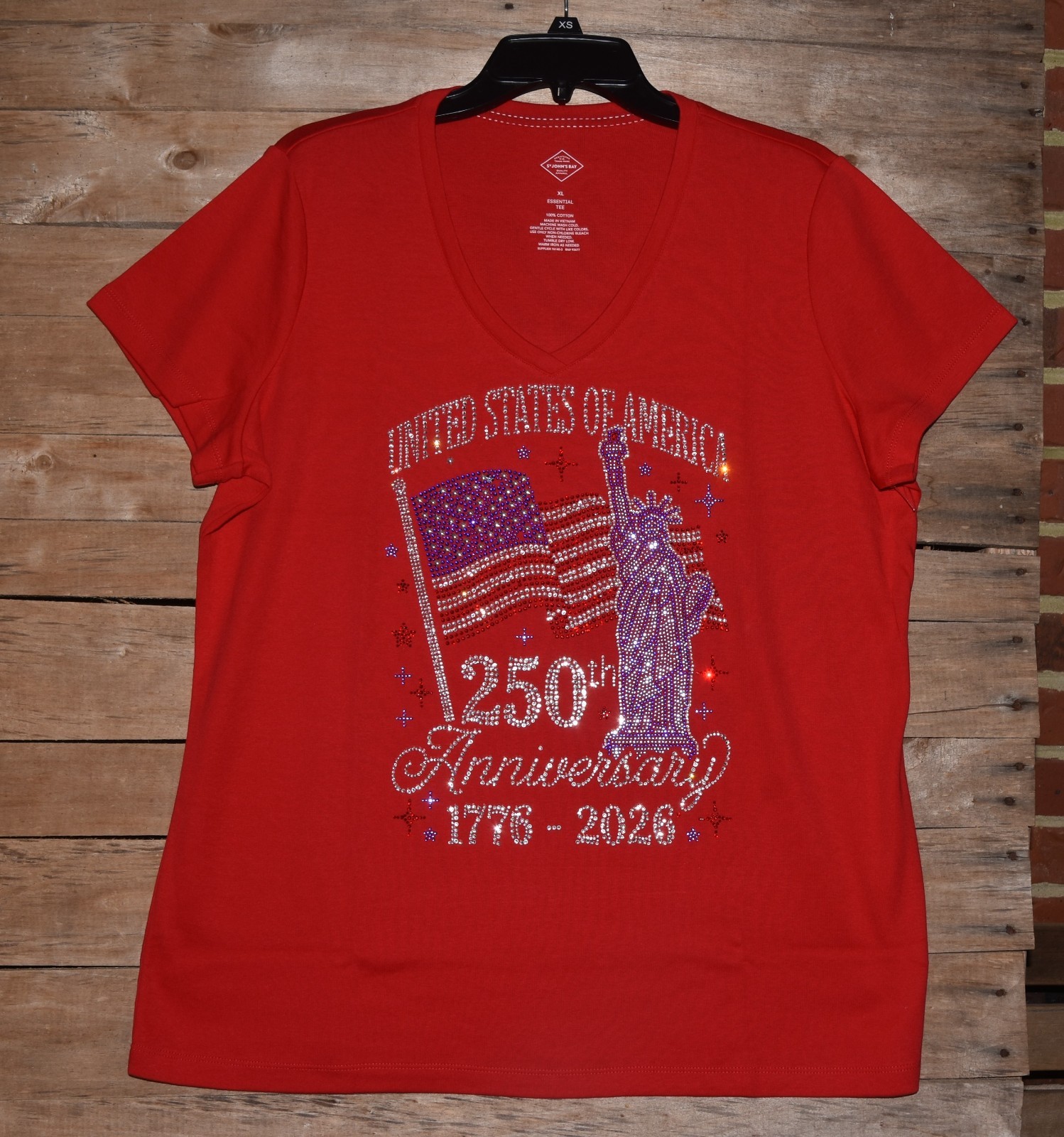 America’s 250th Birthday rhinestone shirt or tank XS S M L XL XXL 1X 2X 3X 4X 5X
