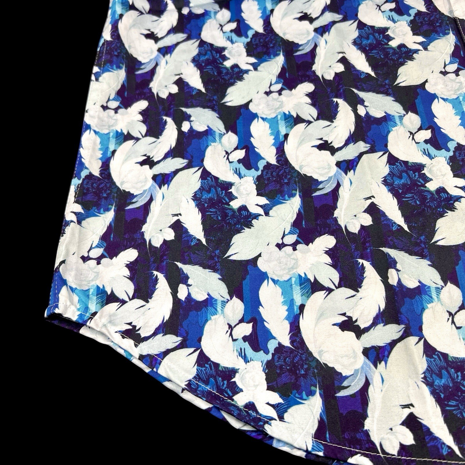 Robert Graham Geo Floral Red White Blue Tropical Short Sleeve Shirt Large $228