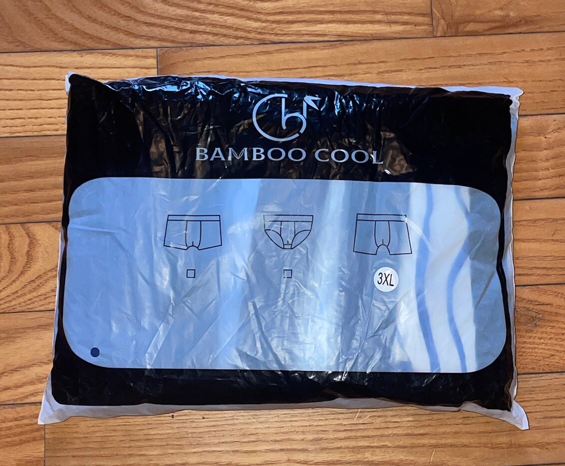 BAMBOO COOL Boxer Briefs 4-Pack Bamboo Soft Lightweight Underwear Trunks XXXL