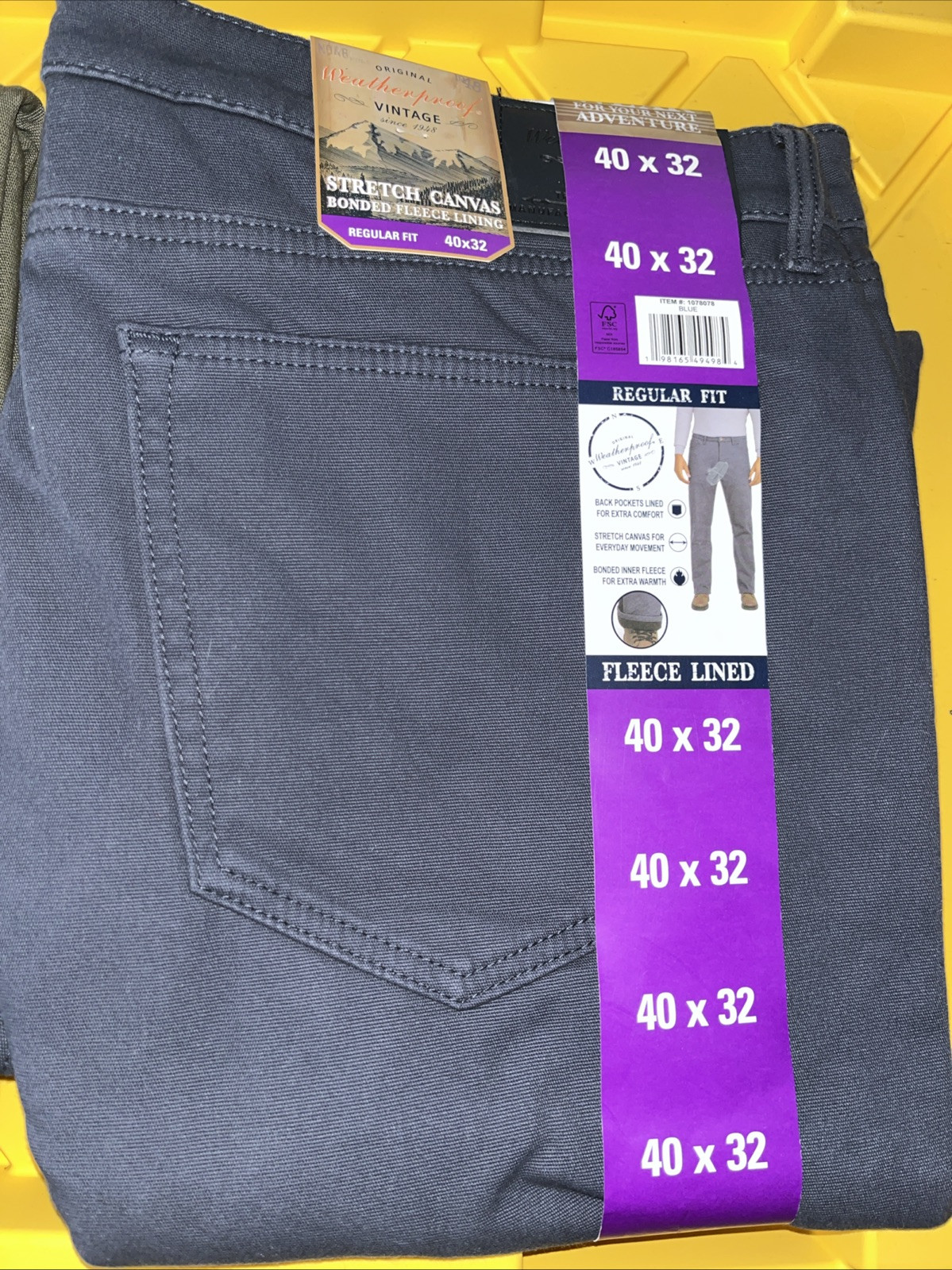 Weatherproof Vintage Fleece Lined Stretch Canvas MOON SHADOW & WHEAT VARIOUS
