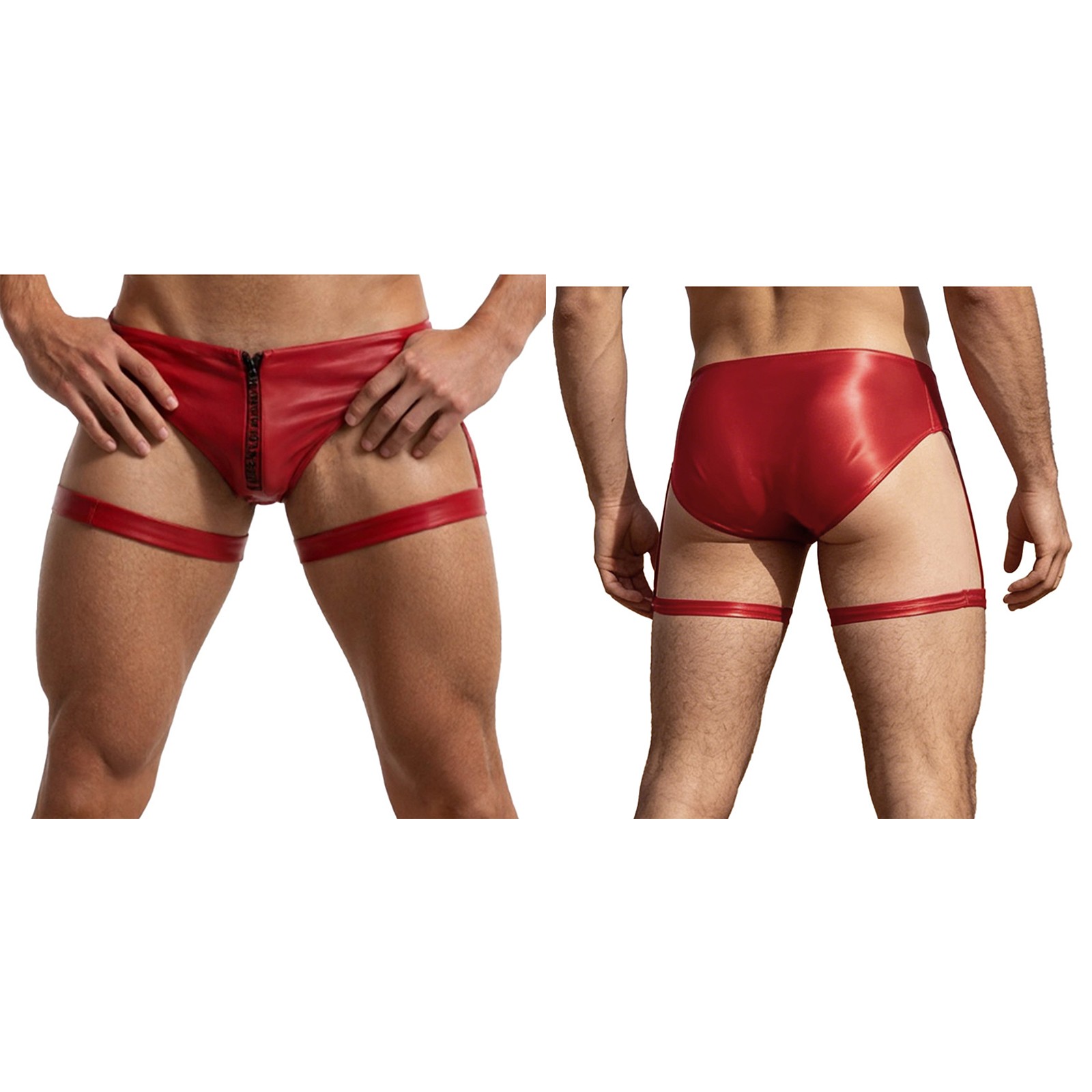 Men Underwear Full-butt Panties Carnivals Briefs Nightclub Soft Themed Party PU