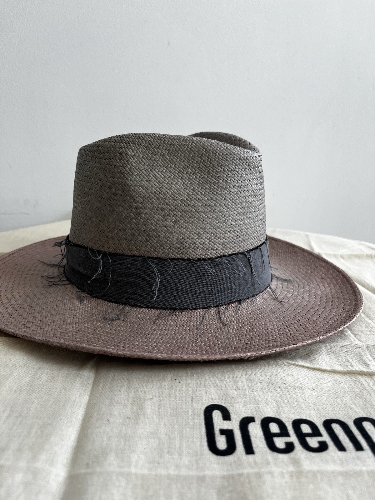 Greenpacha Distressed Venice Toquilla Straw Panama Hat (Handmade), M, Unisex NWT