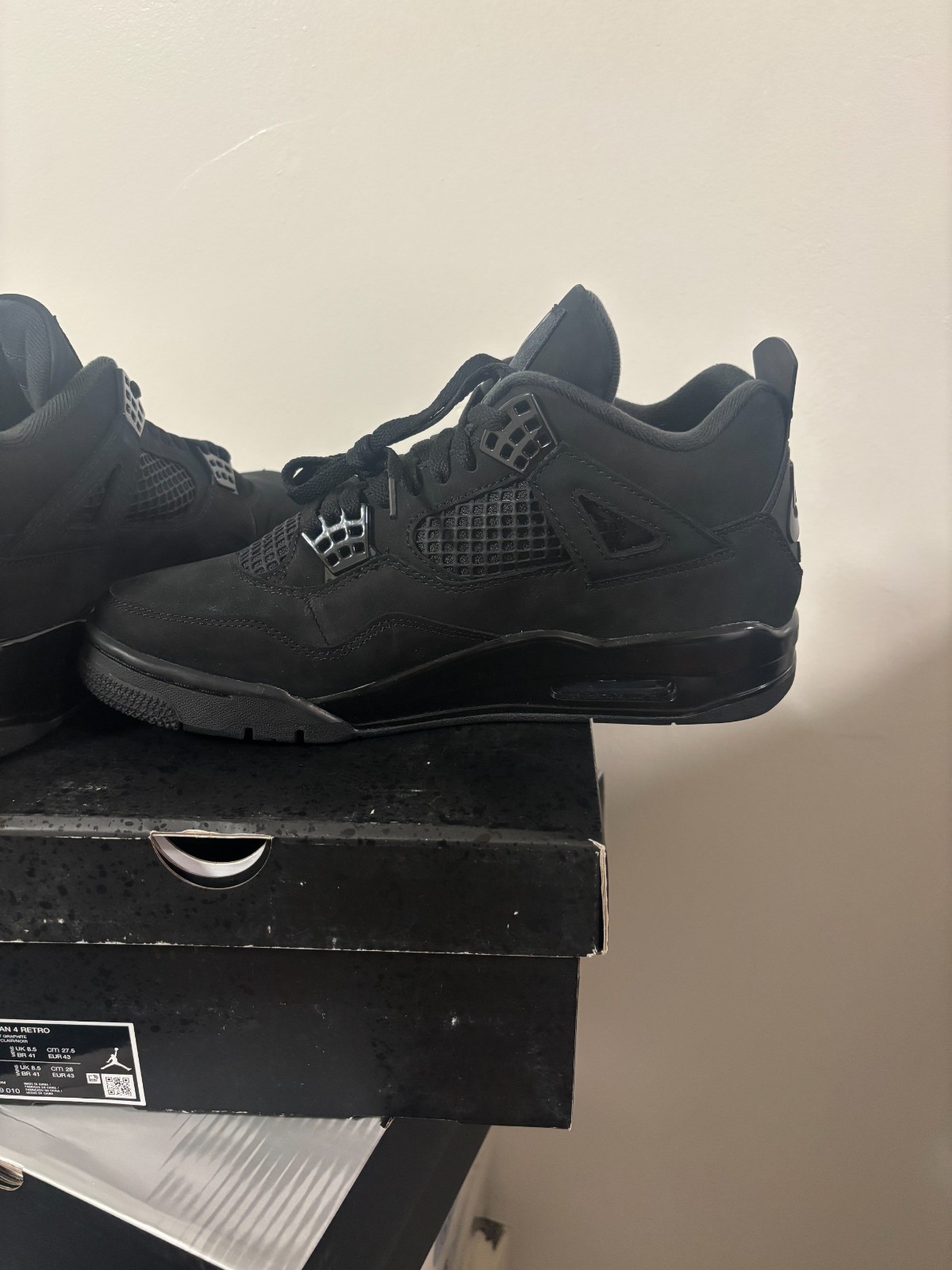 Air Jordan 4 “Black Cat” FV5029-010 Size 9 and 9.5 Brand New With Box