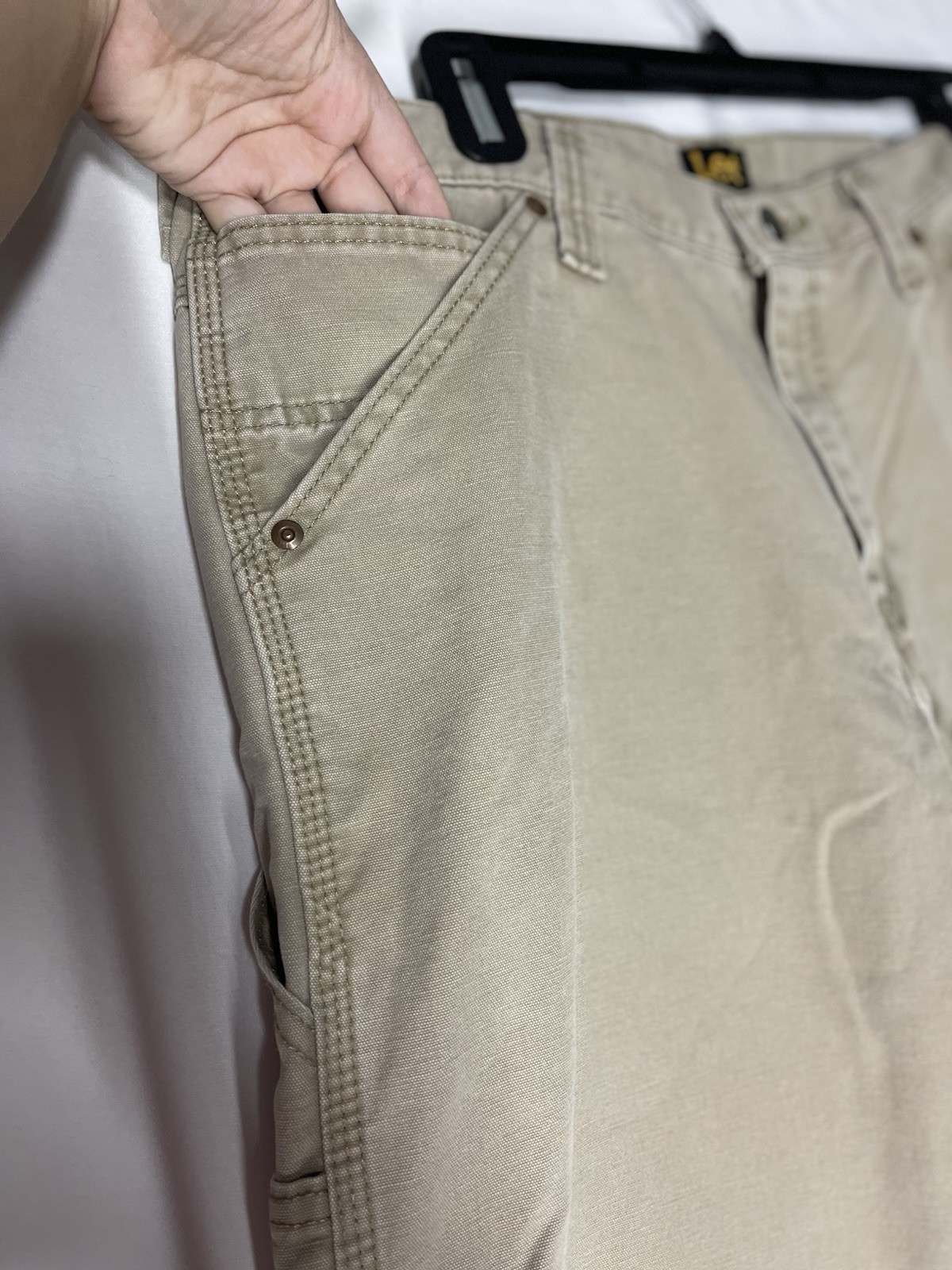 Lee Carpenter Workwear Loose Fit Pants Men’s Size 34×34 Beige Khaki