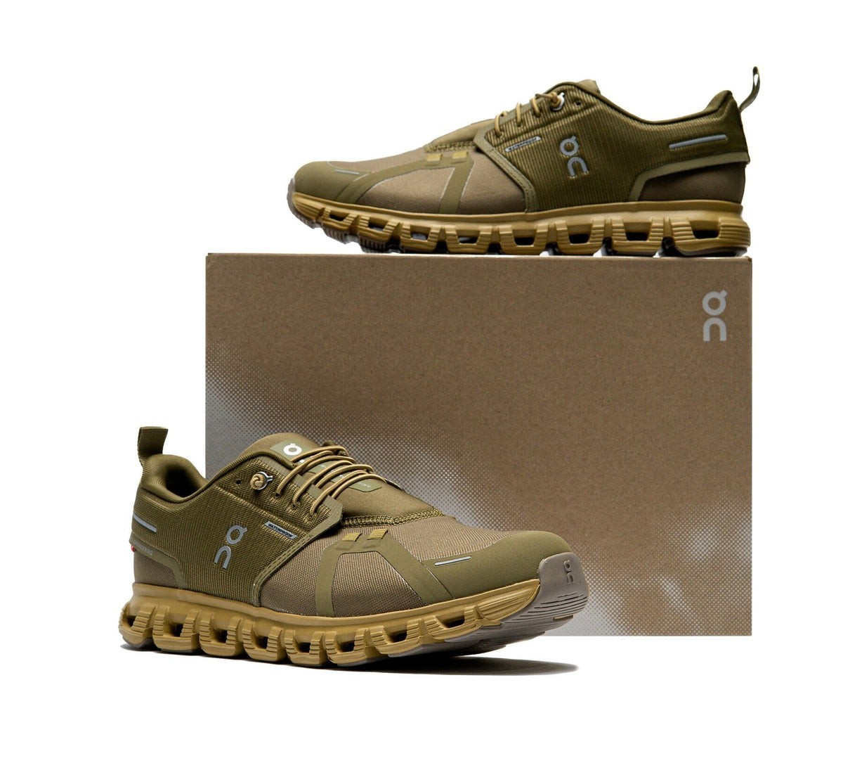 On Running Cloud 6 Waterproof Olive Safari 3MF10062231 Men’s Size New