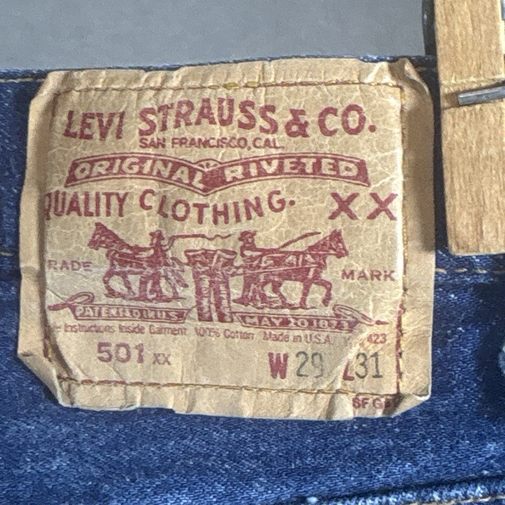 Vintage Levi’s 501 XX Jeans W29 L31 Made in USA Button Fly Straight Leg 80s 90s