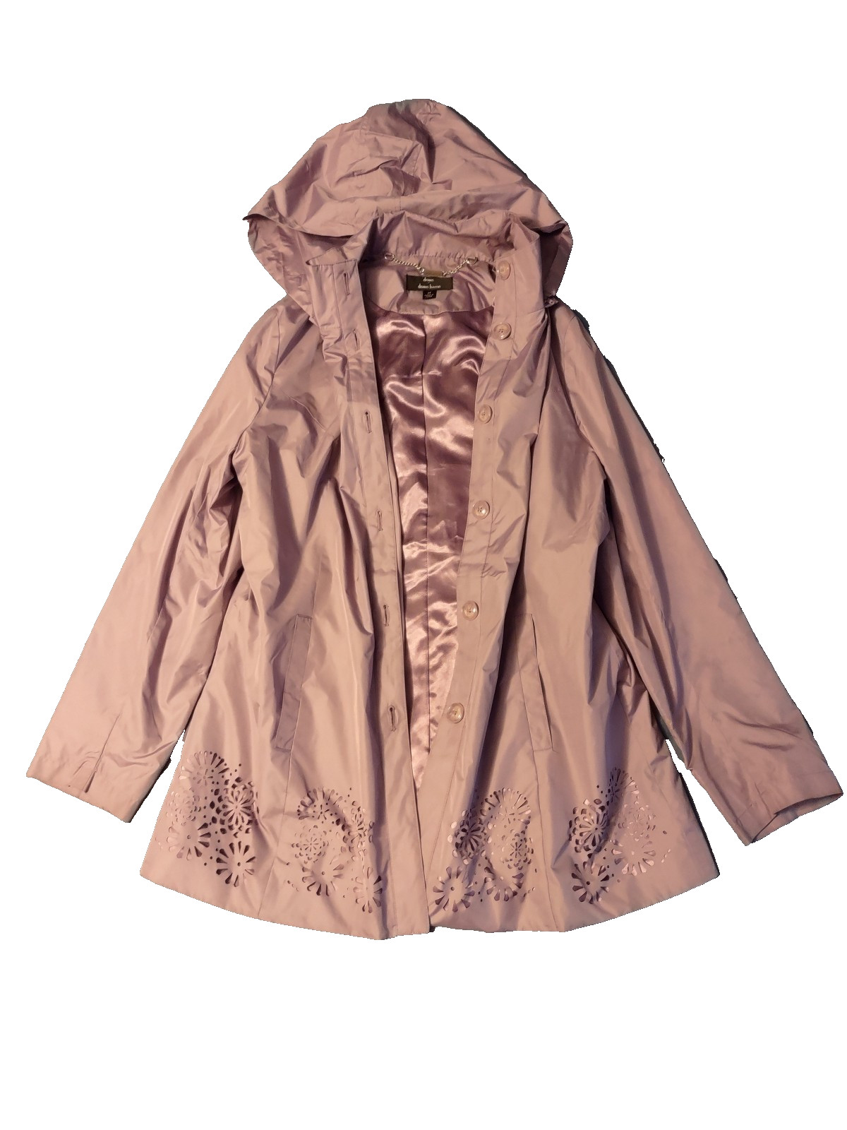 Dennis by Dennis Basso pink raincoat womens medium