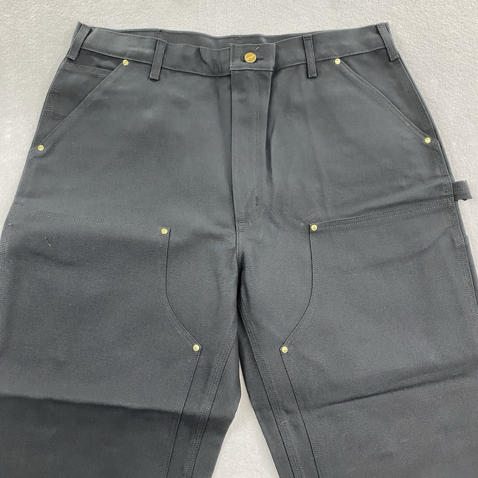 Carhartt Pants Mens 40×36 Black Double Knee Duck Canvas B01 BLK Irregular