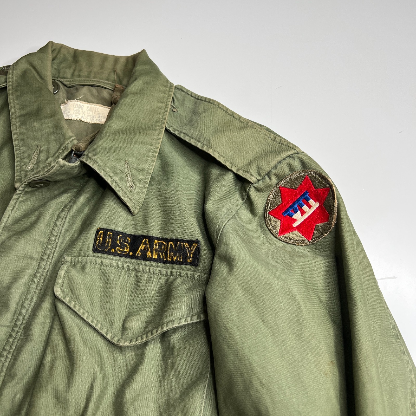 60s Vintage US Army M51 Field Jacket 8405-255-8589 Korean War Era Talon Zipper