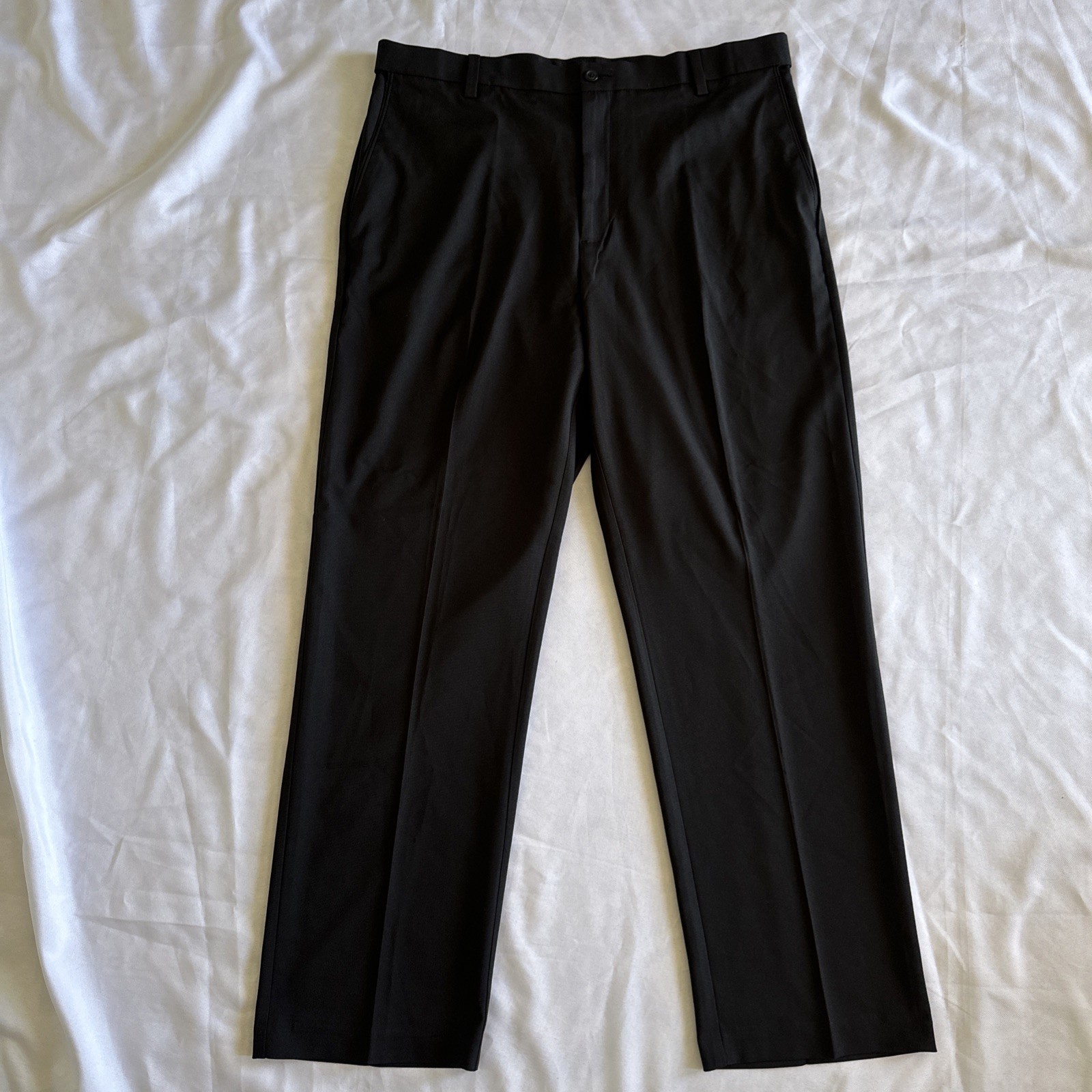 Savane Mens Pants 40×32 Black NWT Big & Tall Flat Front Expandable Waist Stretch
