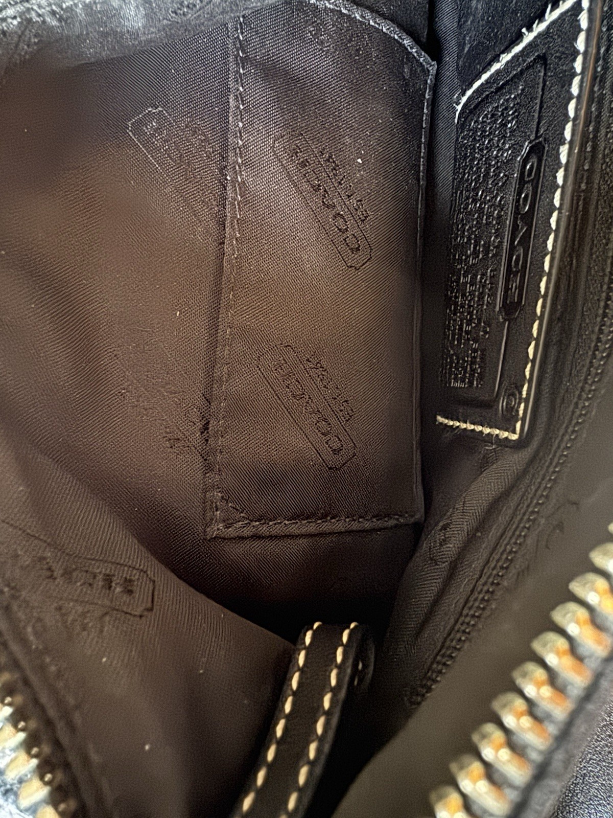 COACH 9564 Black Leathe Hobo Shoulder Bag Vintage