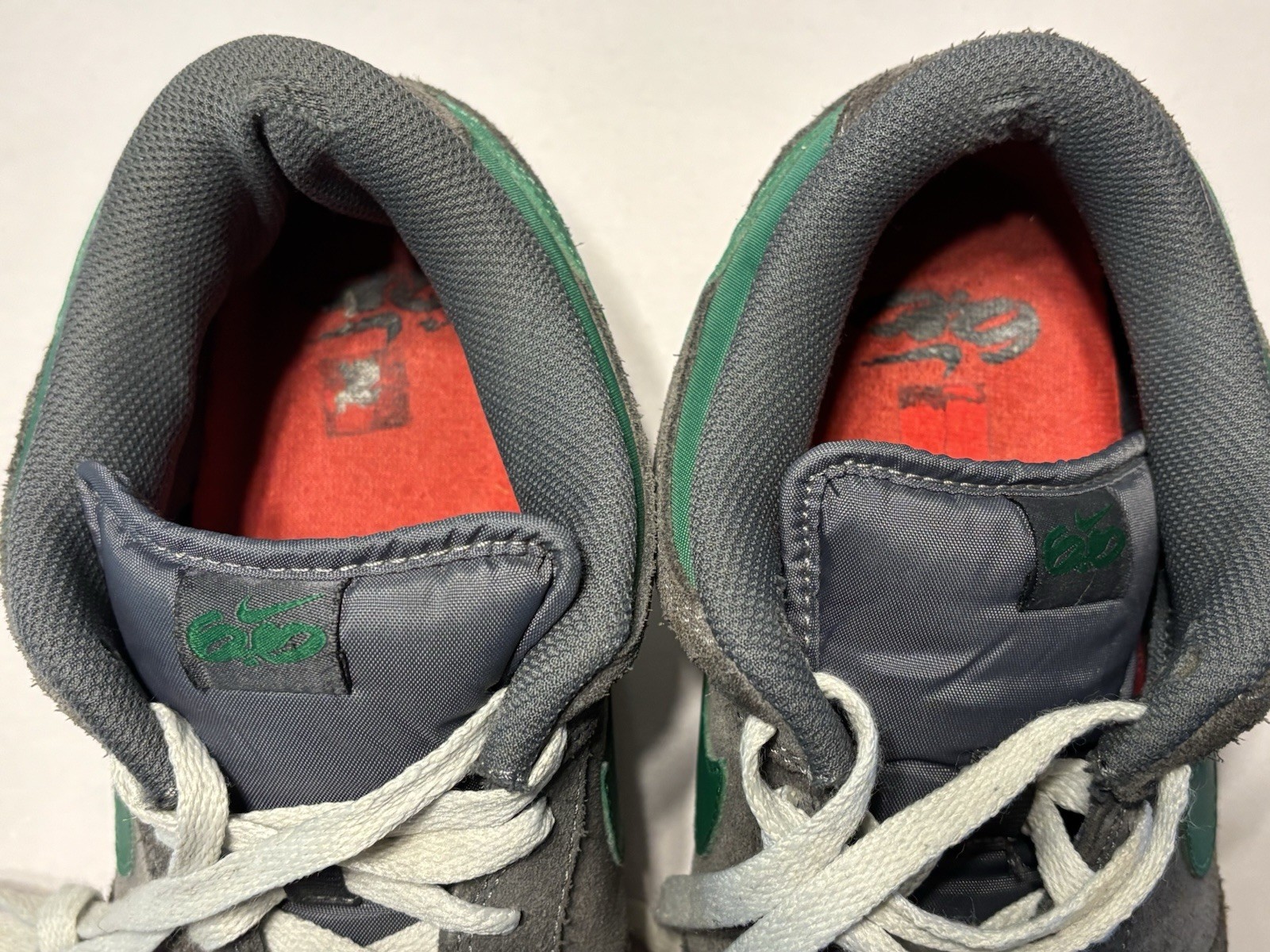 Nike Dunk Low 6.0 LR Grey Green 487925-031 Mens 11.5 Rare Skate Shoes Cushion