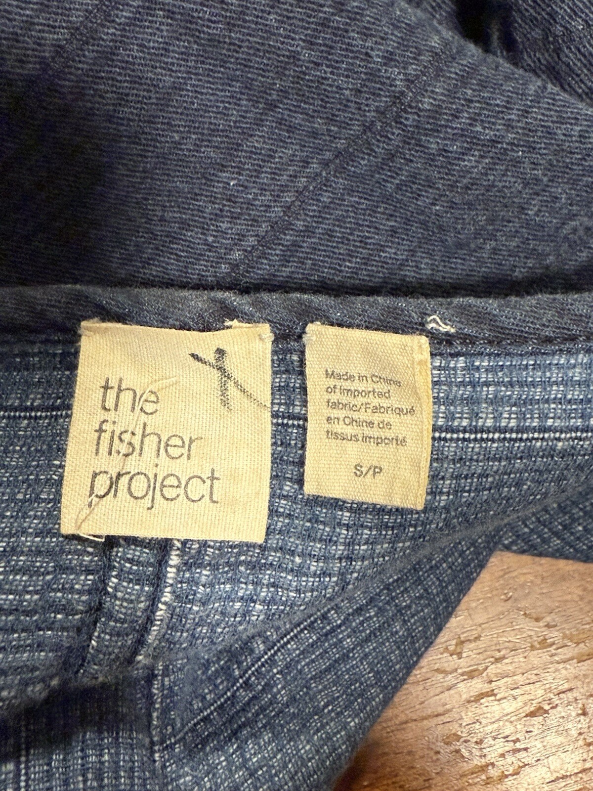 The Fisher Project Eileen Fisher Indigo Blue Light Barn Coat Chore Jacket Small