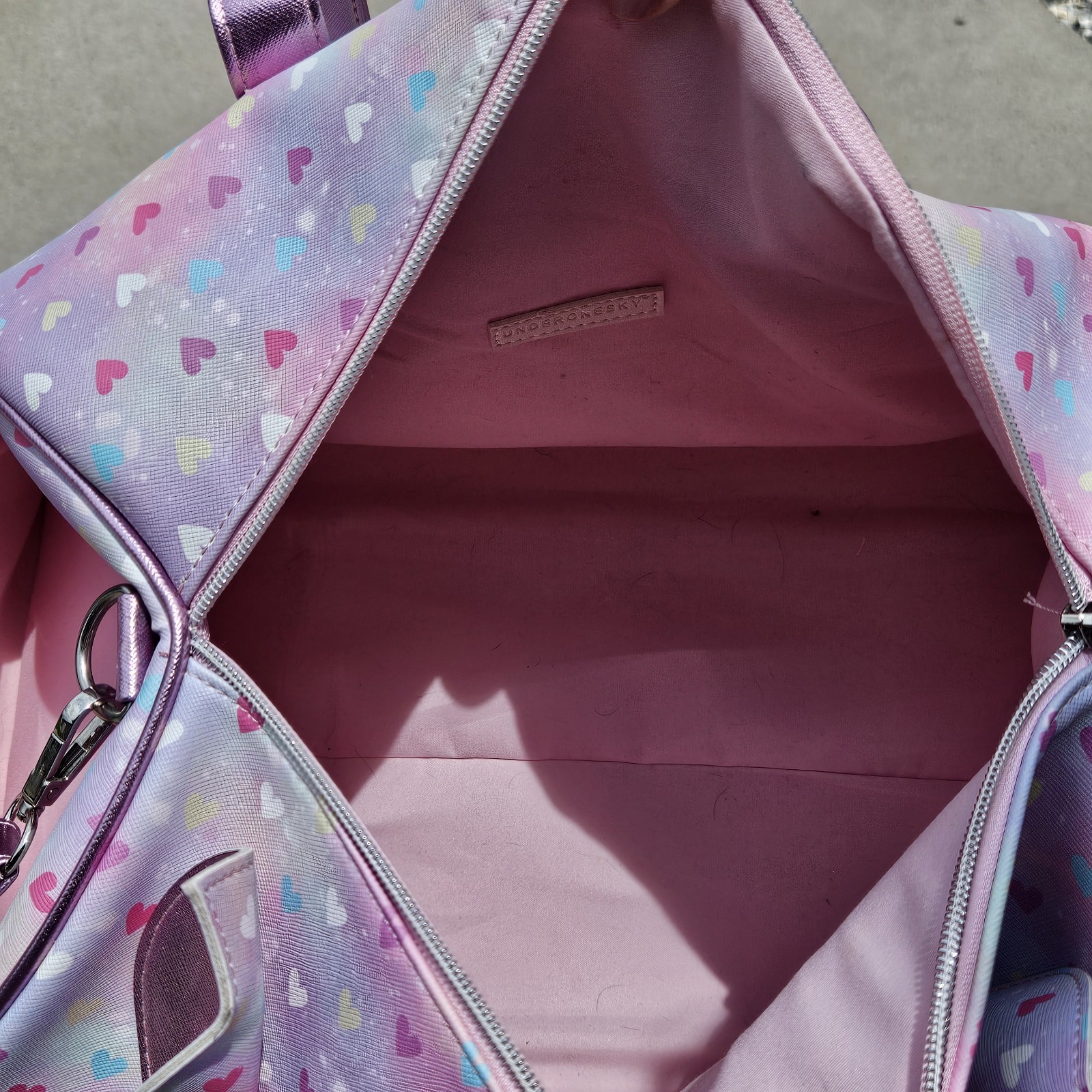Under One Sky Kids Unicorn Hearts Weekender Duffel Overnight Bag with Tags