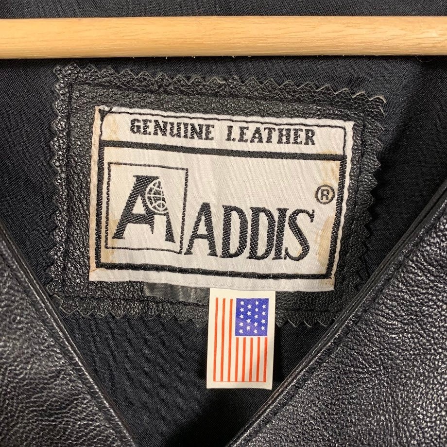 Addis Mens Black Leather Biker Vest Lace Up Sides Western Motorcycle Snap Front