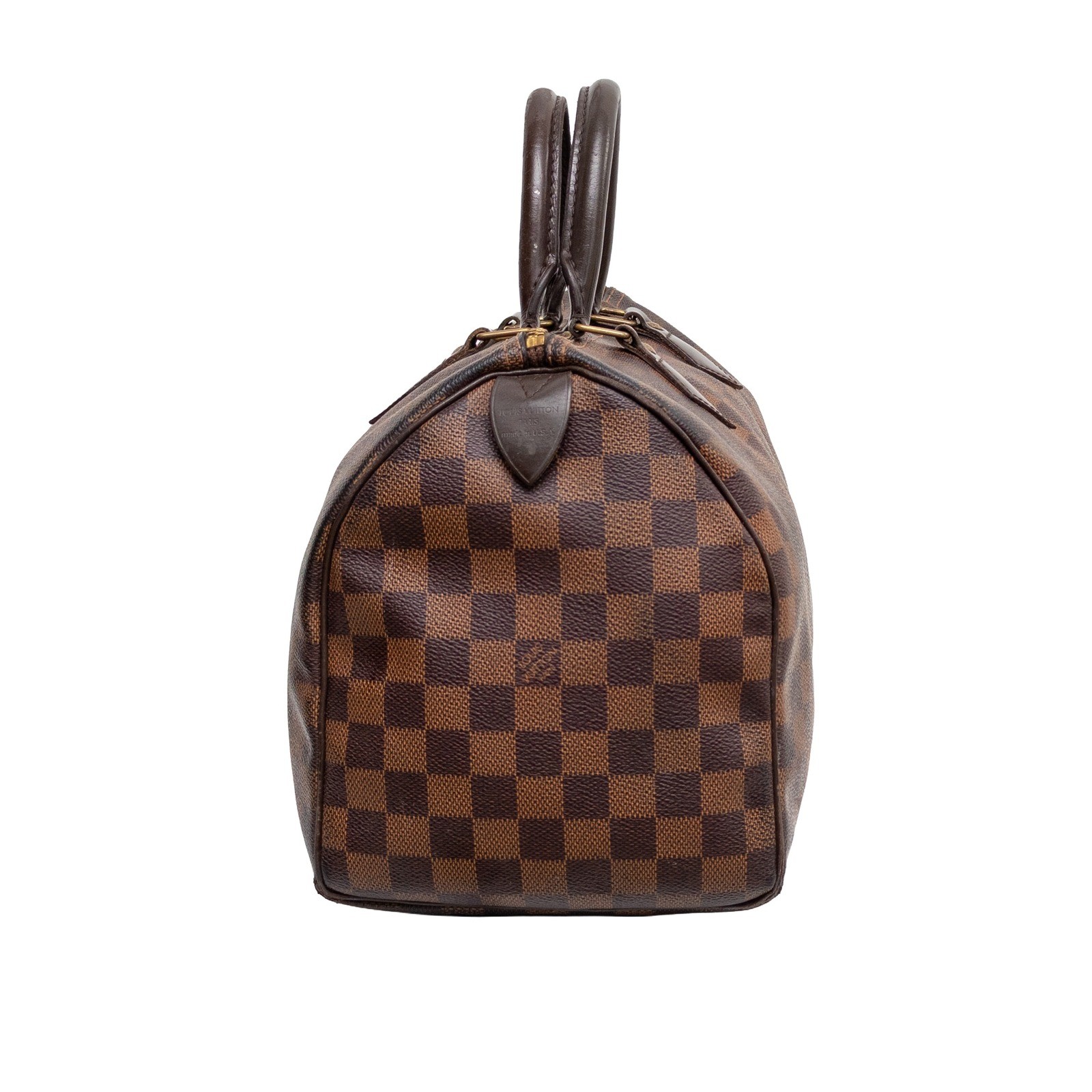 Authentic Louis Vuitton Speedy 30 Damier Ebene Canvas Handbag Brown SD3171
