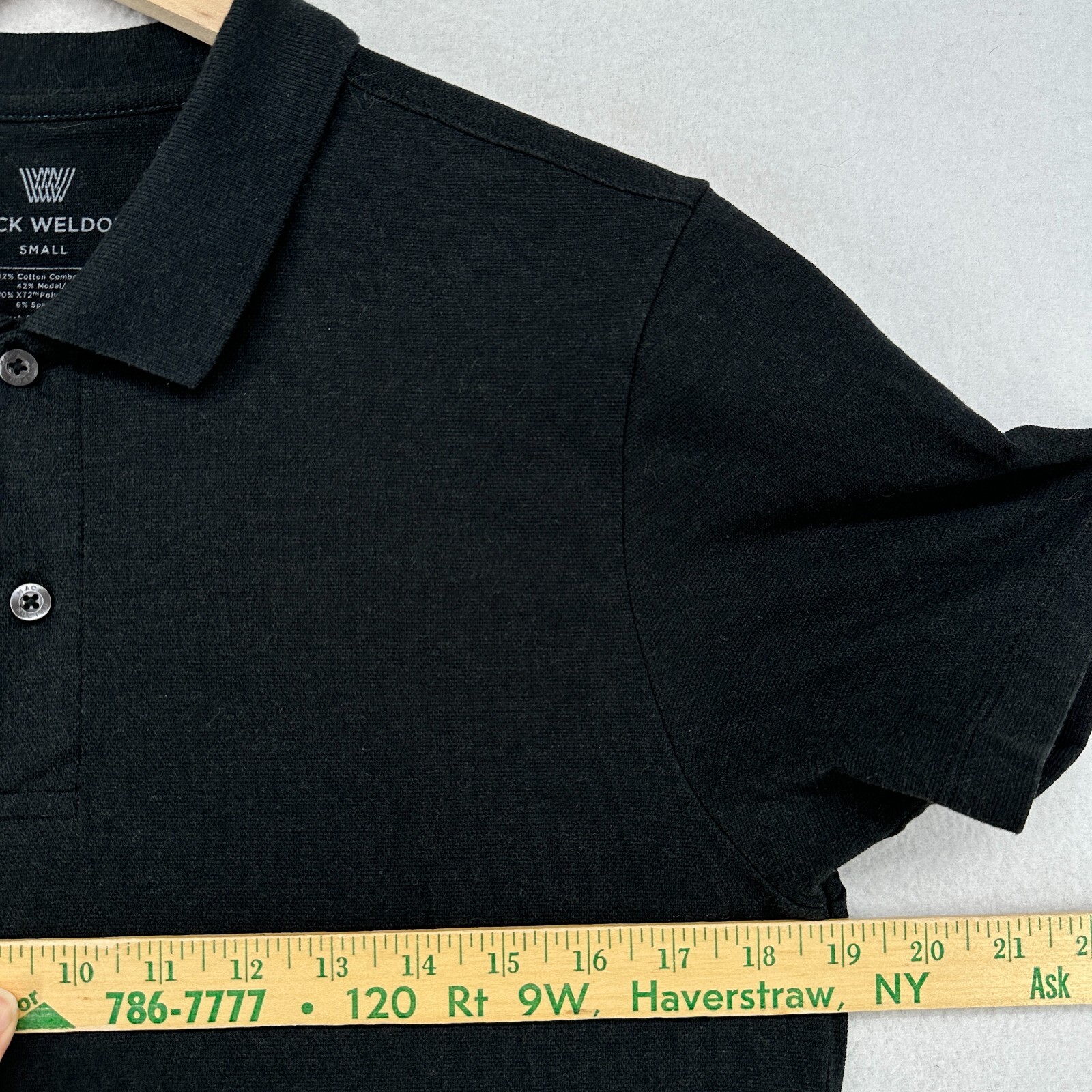 MACK WELDON Shirt S Golf Polo For Daily Wear Pique Cotton Blend Tennis Black