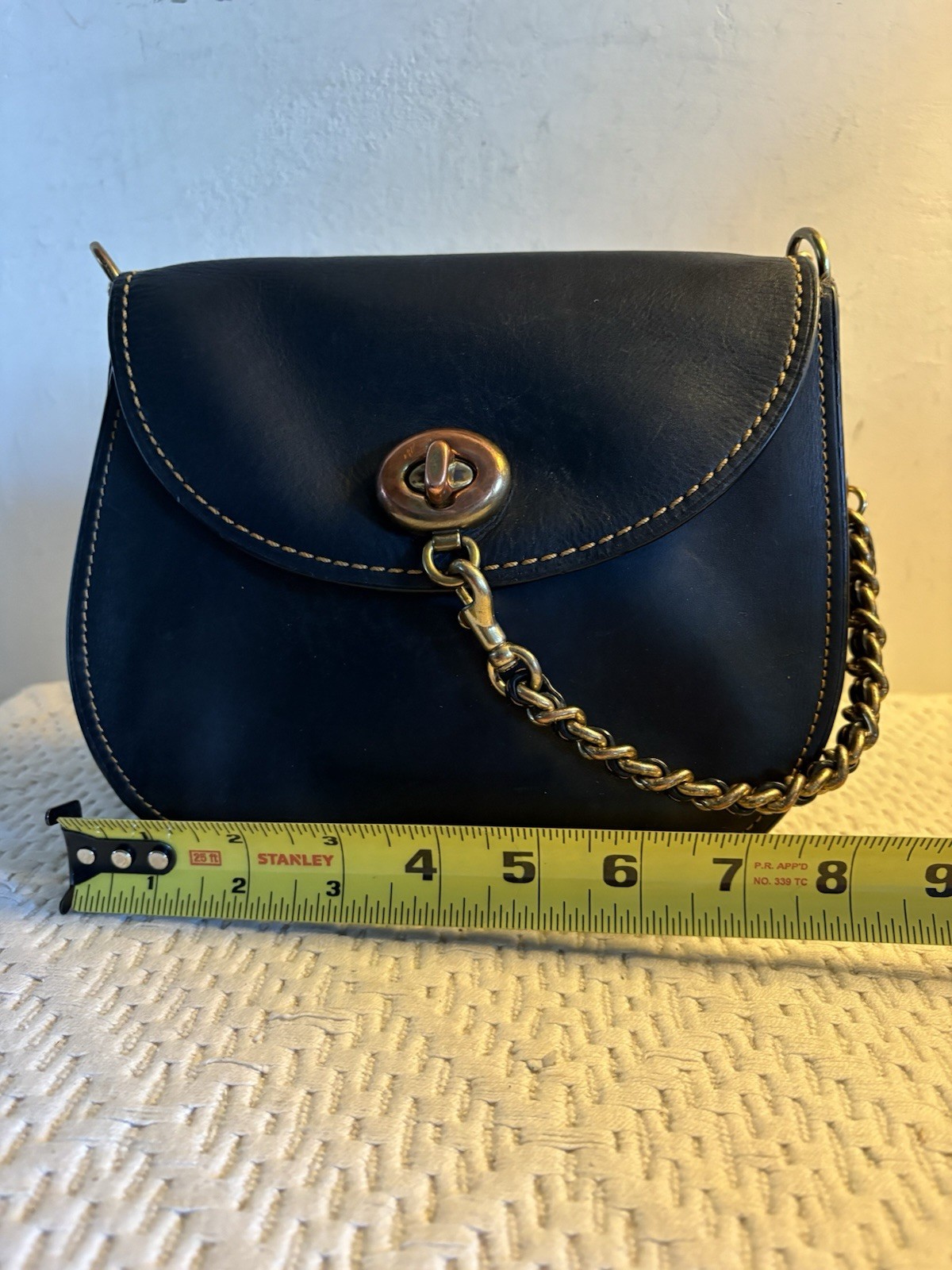 Coach 1941 Iconic Turn Lock Saddle Crossbody Chain & Leather Braided Strap 59241