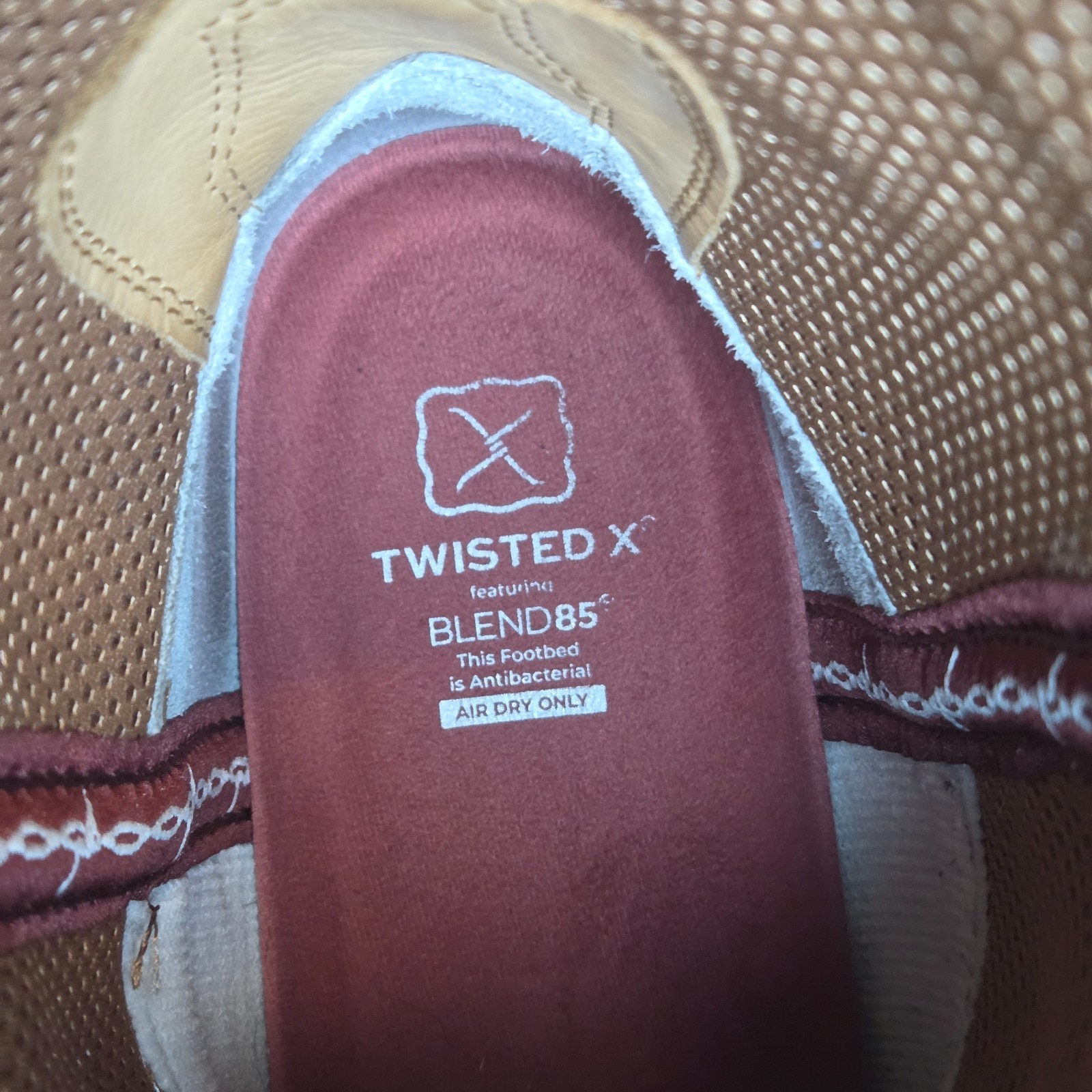 Twisted X 11″ Tech-X Performance Western Boots Soft Square Toe Men’s Sz 10.5 D