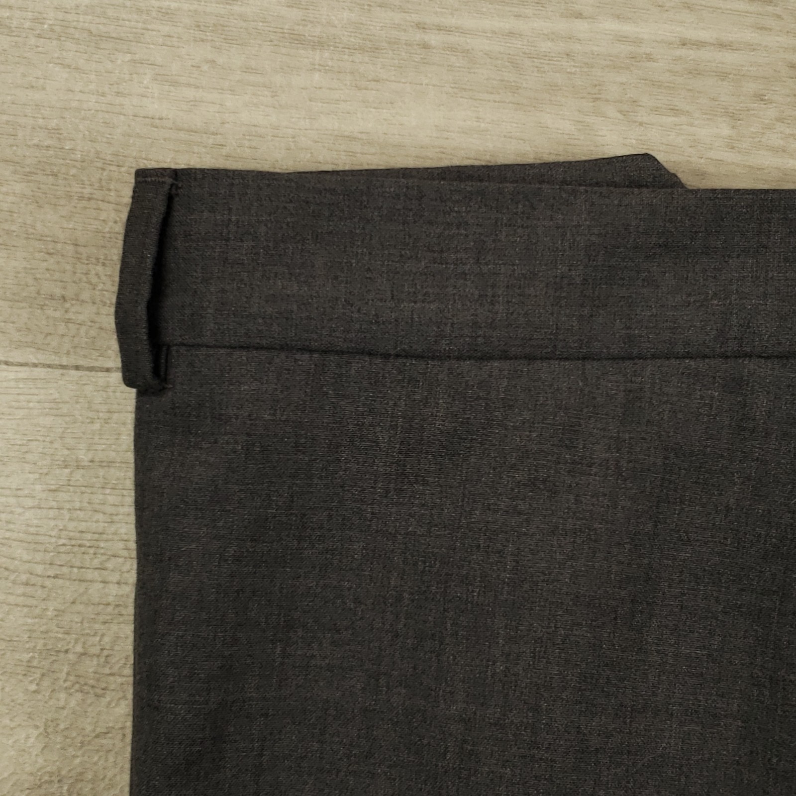 Land’ End Wool Trousers Men’s 37 X 27.5 Tailored Fit Gray Flat Front Dress Pant