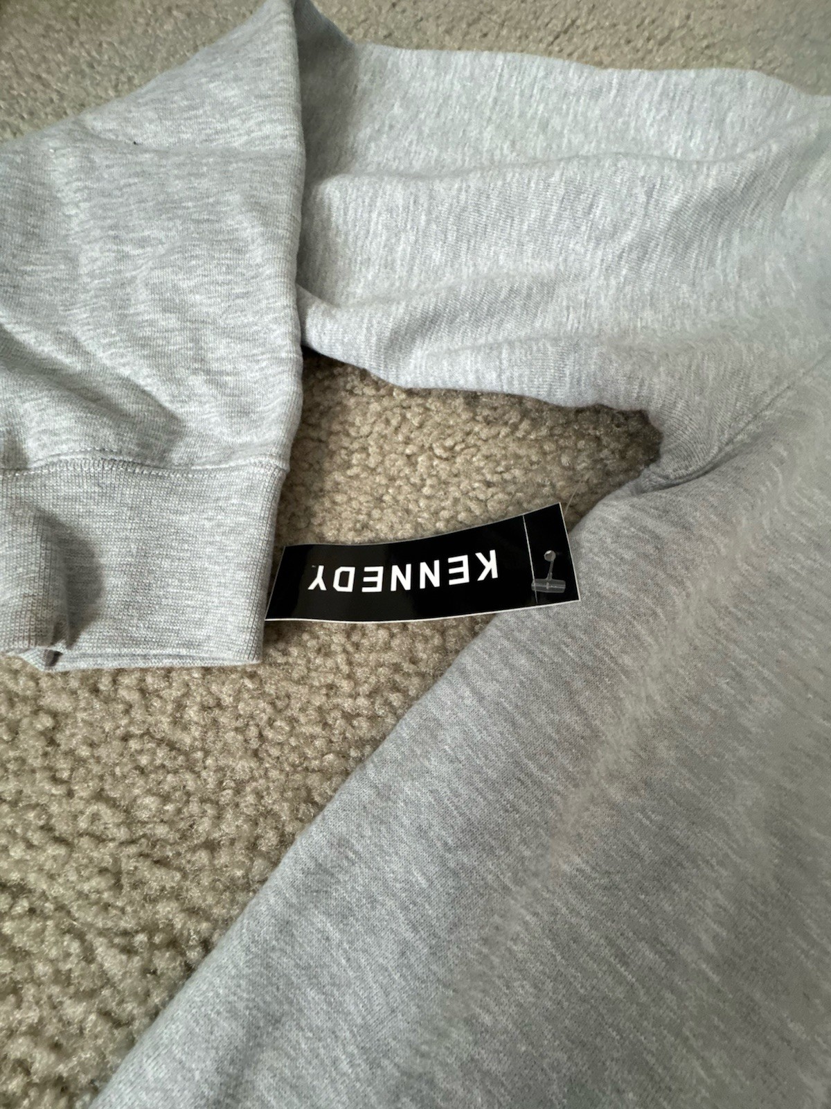 Kennedy USA MFG Company Zip Hoodie Gray Medium Full Zip Fleece Sweatshirt NWT