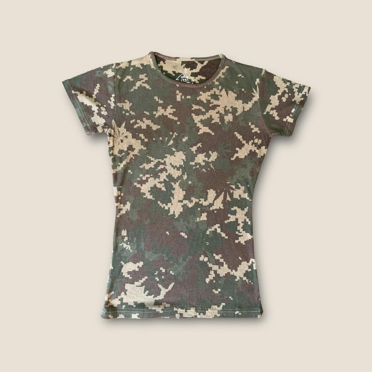 Petite Digicam Hemp Bamboo Soy T-Shirt L | Divine Tribe Eco-Friendly Ladies Top