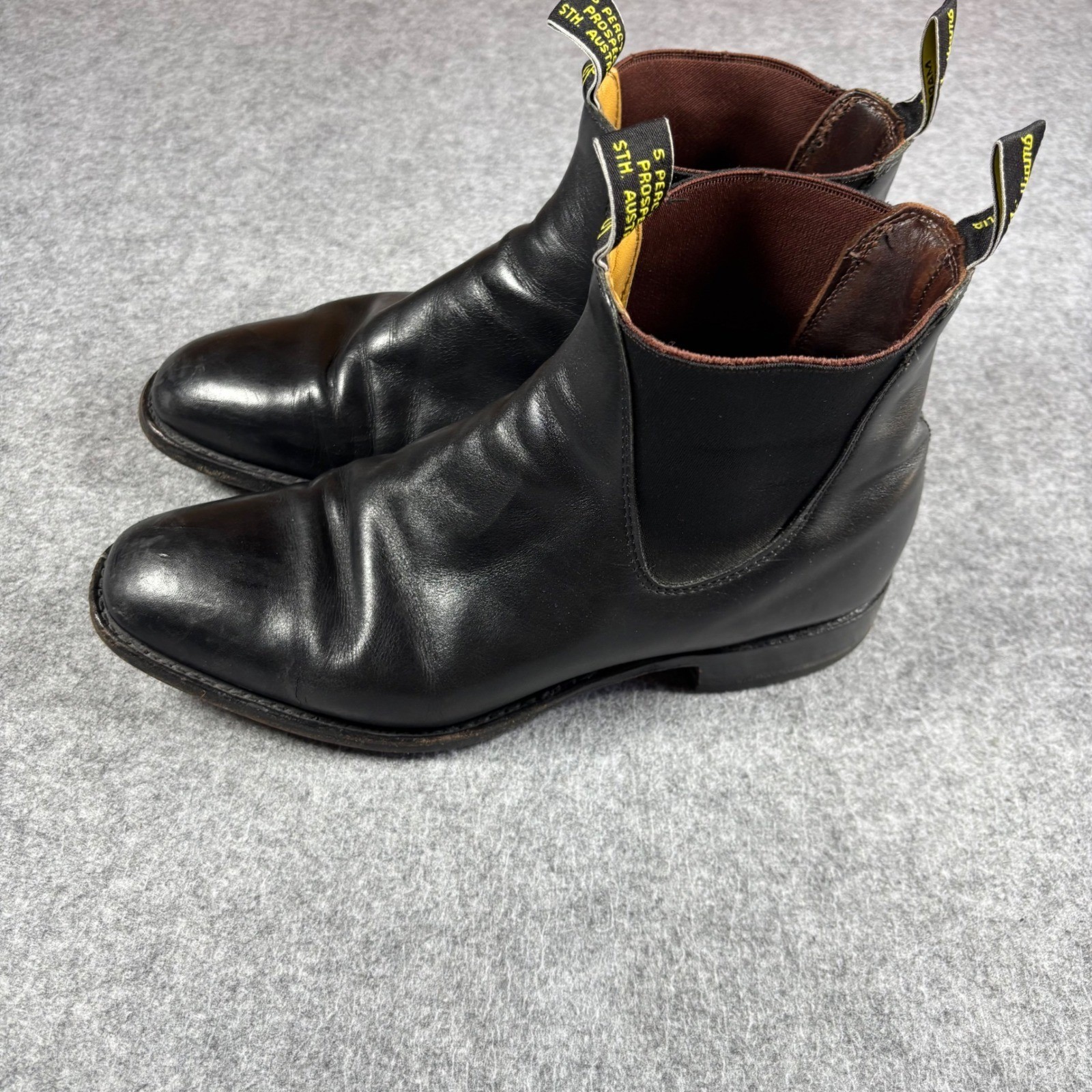 RM Williams Comfort Craftsman Black Leather Chelsea Boots Men Size 10 Australia