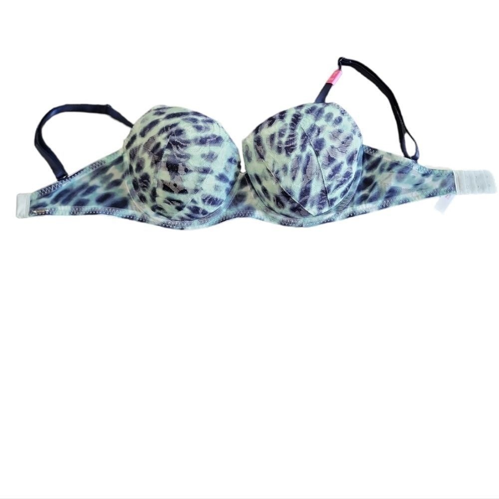 PINK VICTORIA’S SECRET Blue/Green NWT “Date” Push-Up Bra Size 32DD