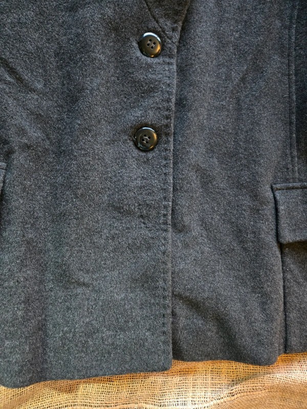 ELVI Grey Virgin Wool & Cashmere Jacket | Size 22 | Quiet Luxury