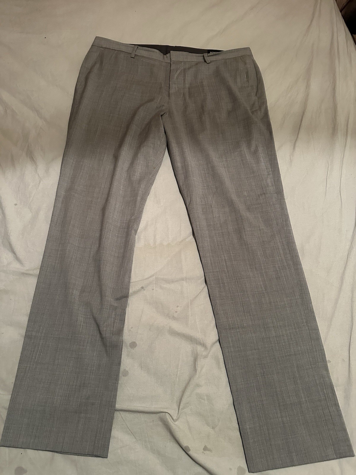 BONOBOS Light Gray Slim Fit Dress Pants