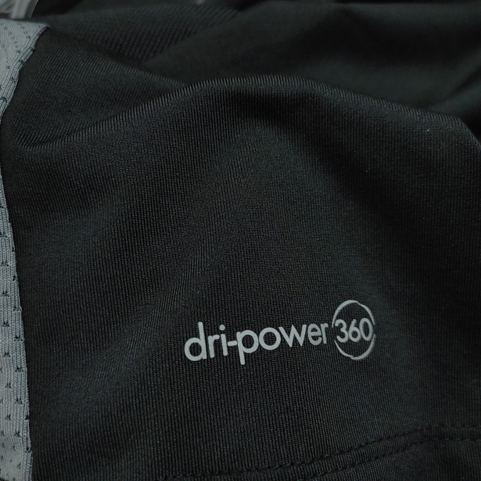 Russell Athletic Dri-Power 360 Training Fit 2XL Black Gray Polo Shirt Mens
