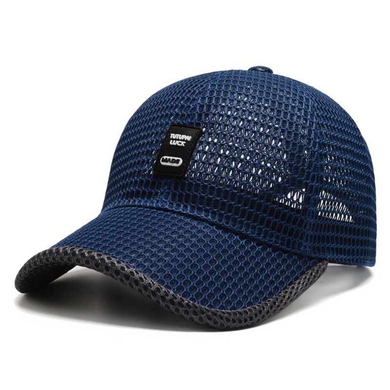 Mens Mesh Baseball Cap Breathable Summer Trucker Hat Fishing Snapback Golf Sun