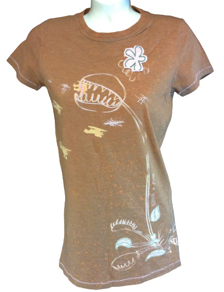 Womens David & Goliath Artsy Fartsy Man Eating Plant Airplanes Tee T-Shirt