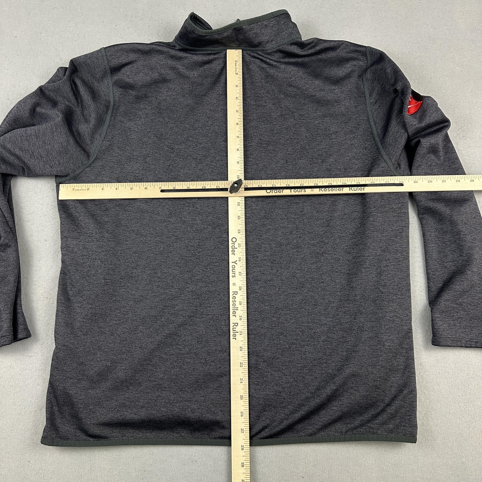 The North Face Sweater Men 2XL Gray 1/4 Zip Pullover Zip Pocket Outdoor XXL