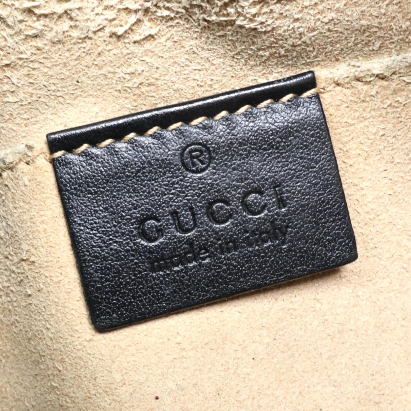 GUCCI GG Marmont Small Camera Shoulder Bag Black Matelasse Chevron Leather