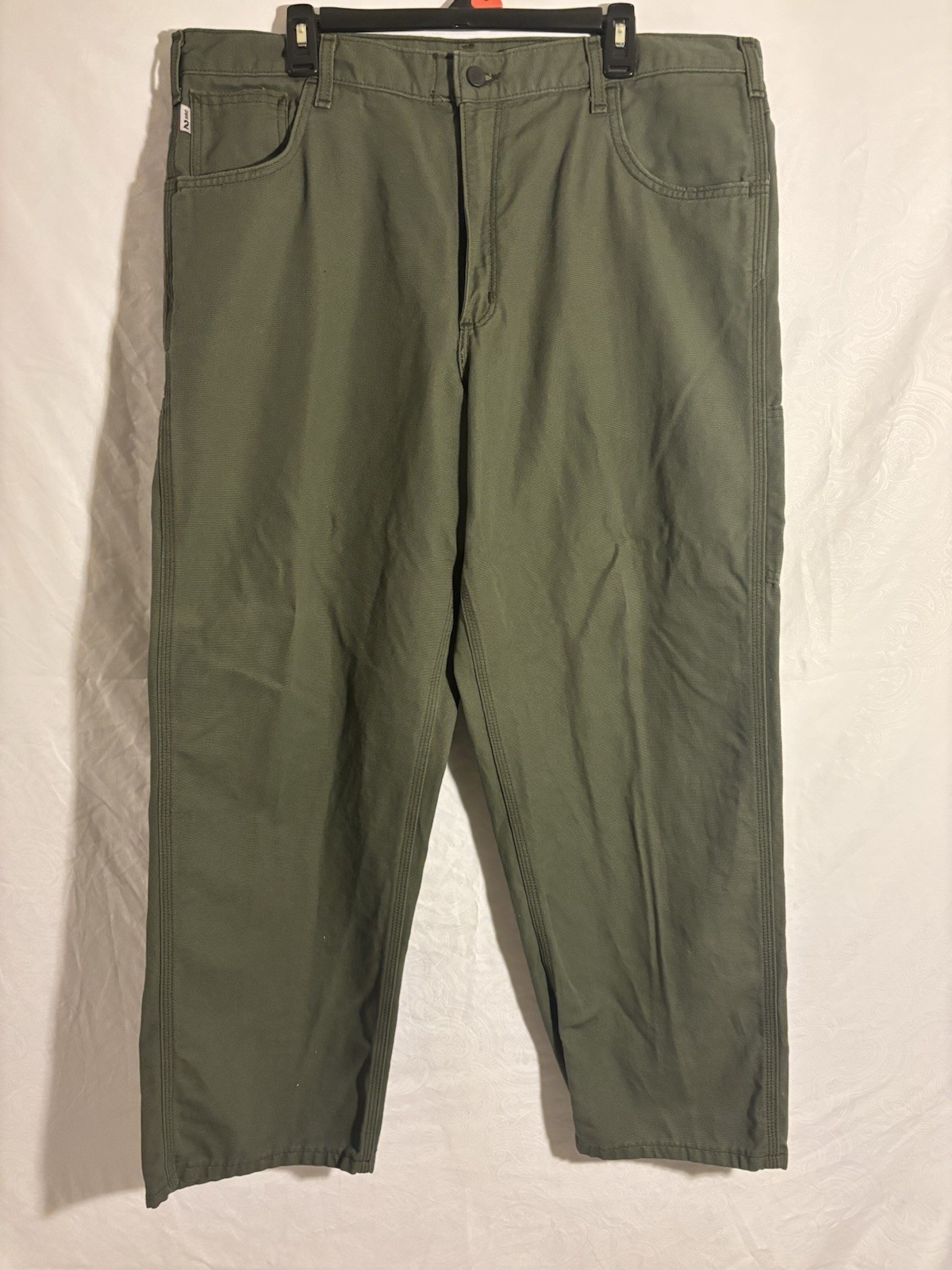 Carhartt Flame Resistant Cotton Nylon Work Pants Green Men’s 40×30 FRB159MOS