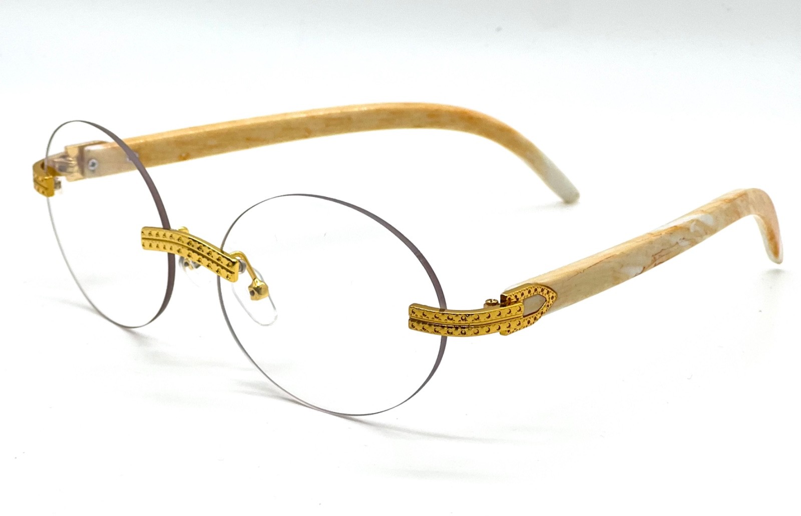 Small Brown Gradient Lens Sunglasses Gold Metal Frame Women Light weight Comfort
