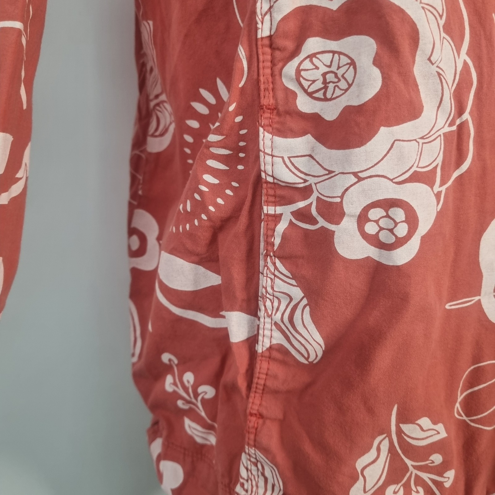 Fresh Produce Women’s Jacket Shirt Floral Vivid Coral Pink Button Down Sz XXL
