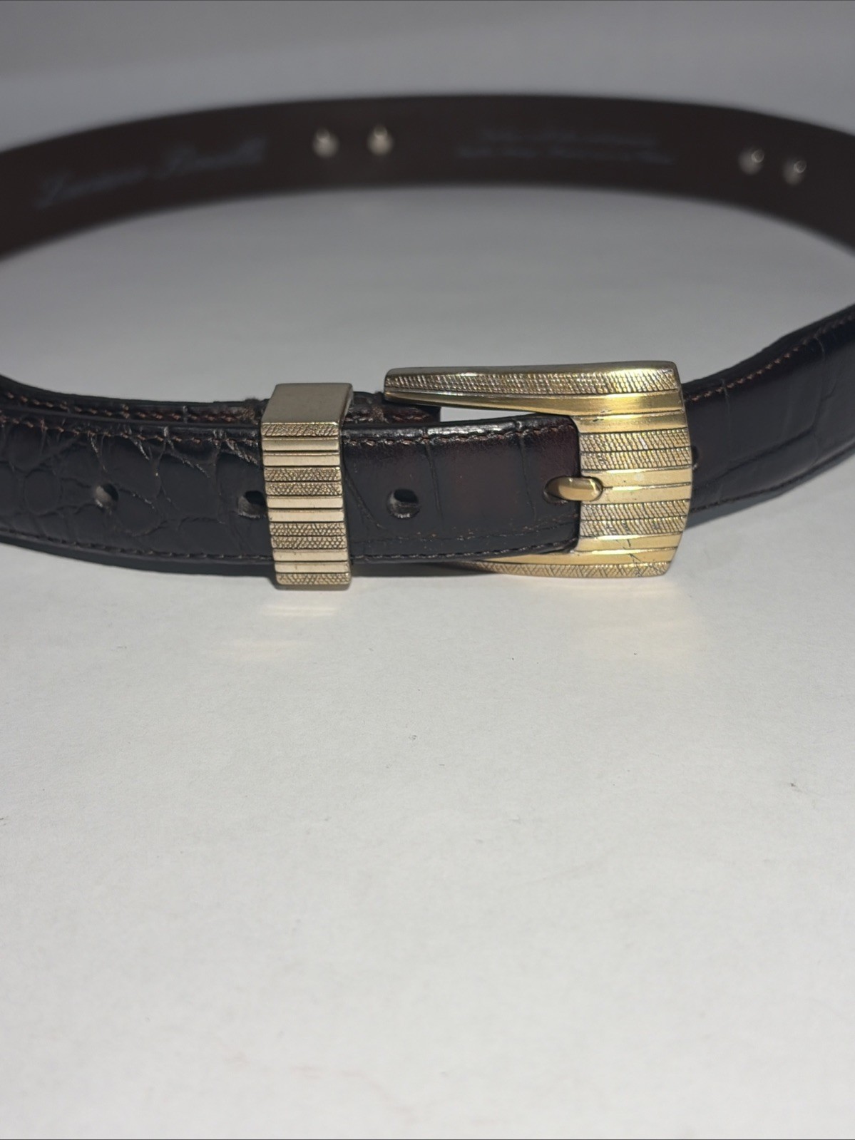 Luciano Bocelli mens belt 45 inches, size 36 Italian calf skin